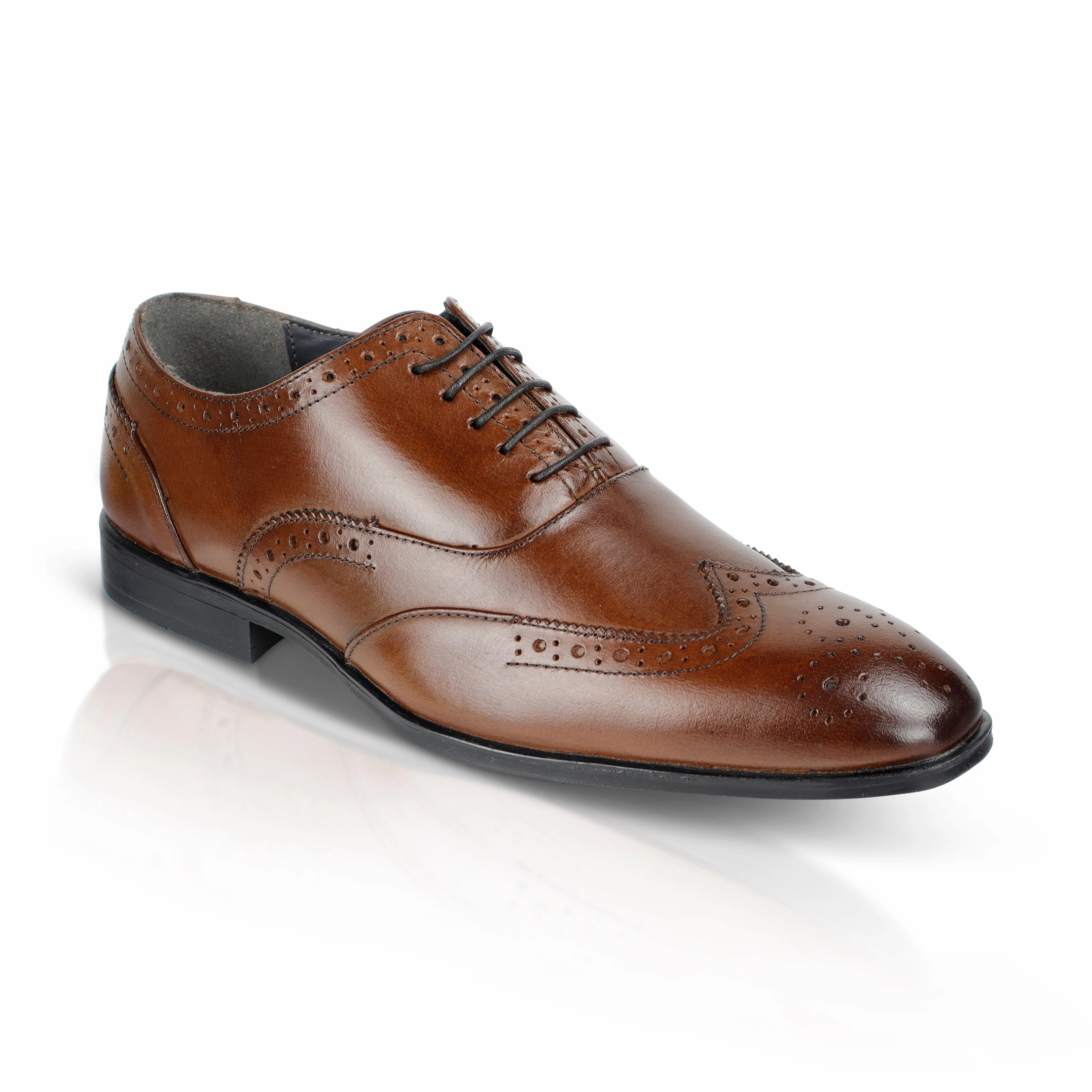 Oxford Suede Shoes Oxford Leather Brogue Oxfords Shoes - Brown