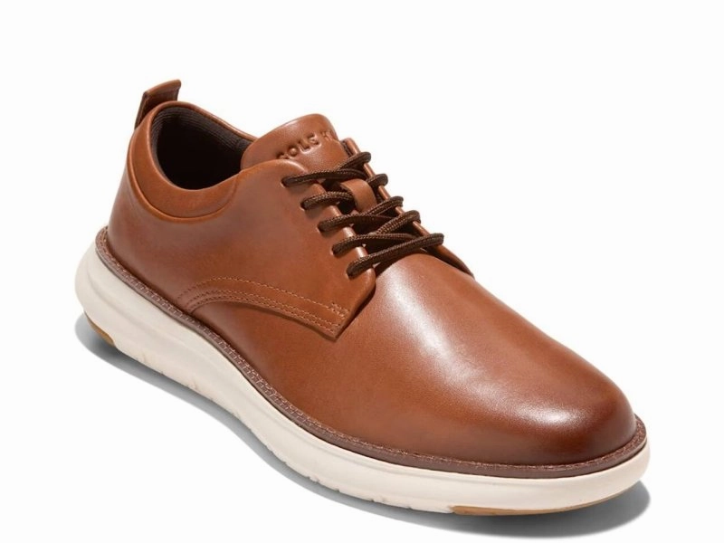 Cole Haan Men's Grand Remix - British Tan/Ivory Captoe Oxfords