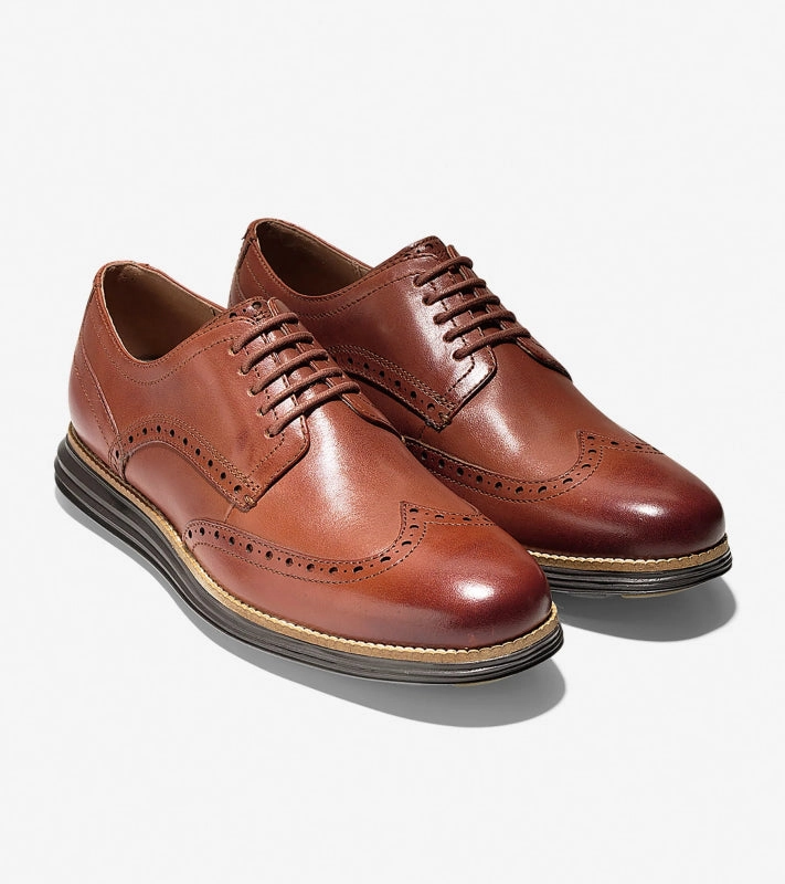 Cole Haan Men's OriginalGrand Wingtip - Woodbury/Java Oxfords With Dresses