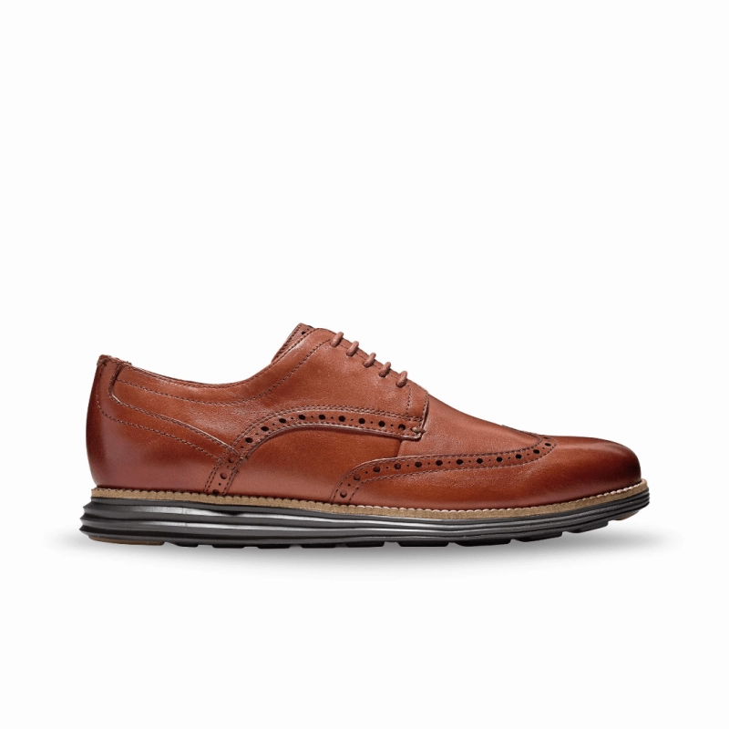 Cole Haan Men's OriginalGrand Wingtip - Woodbury/Java Oxfords Loafers