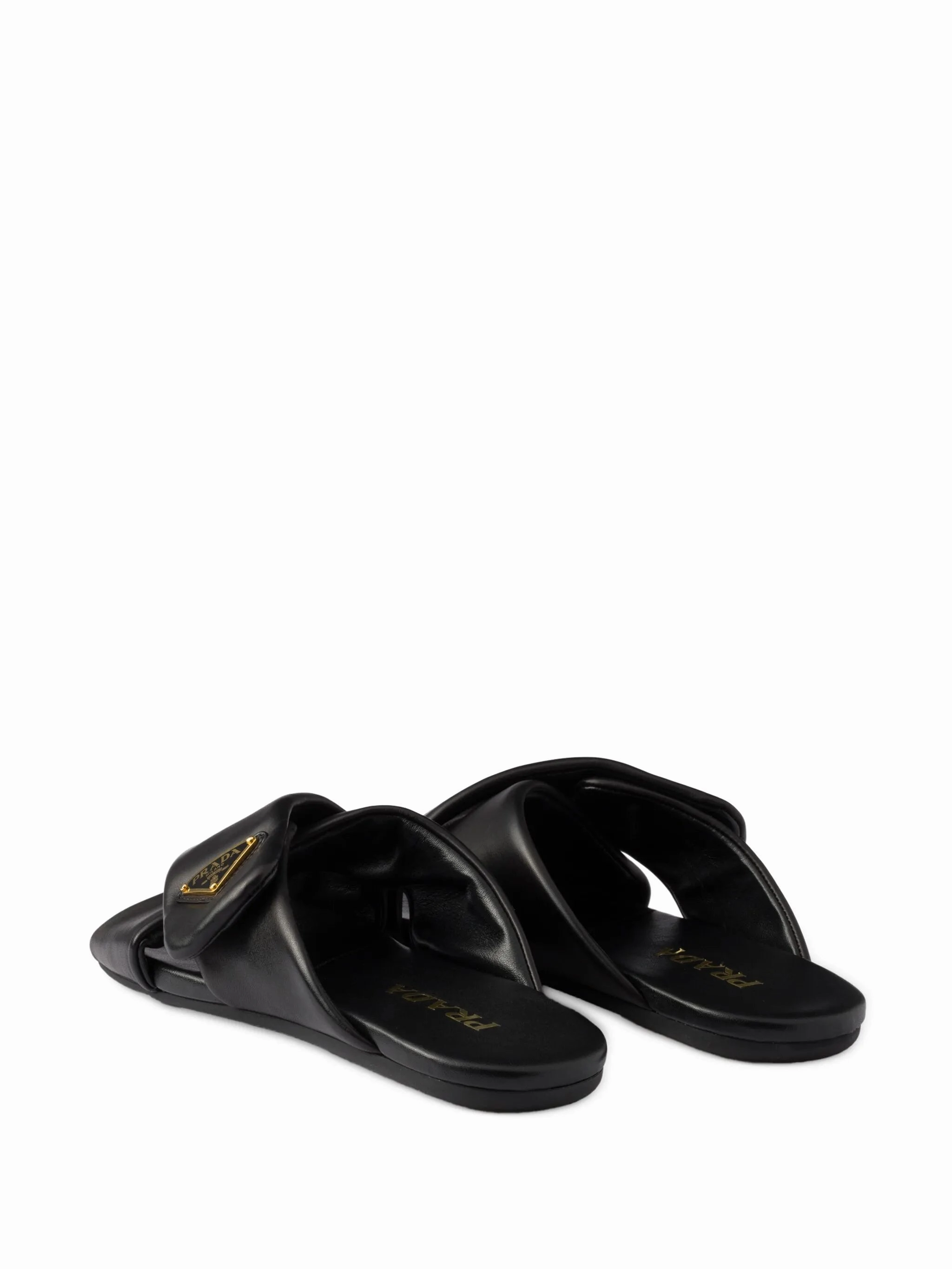 Padded nappa leather slides Toe Slippers By Canyon