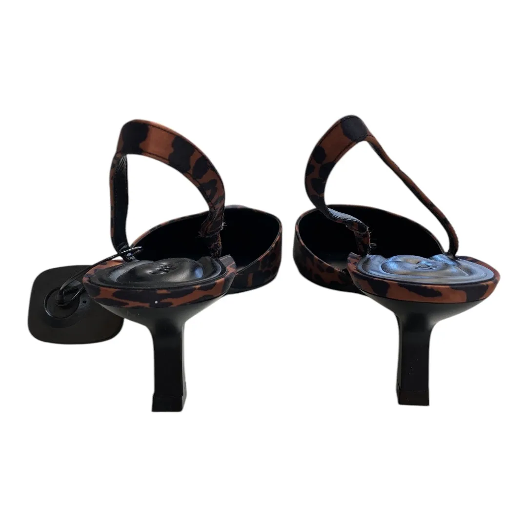 Shoes Heels Kitten By Open Edit In Animal Print, Size: 9 Crossed High Heels