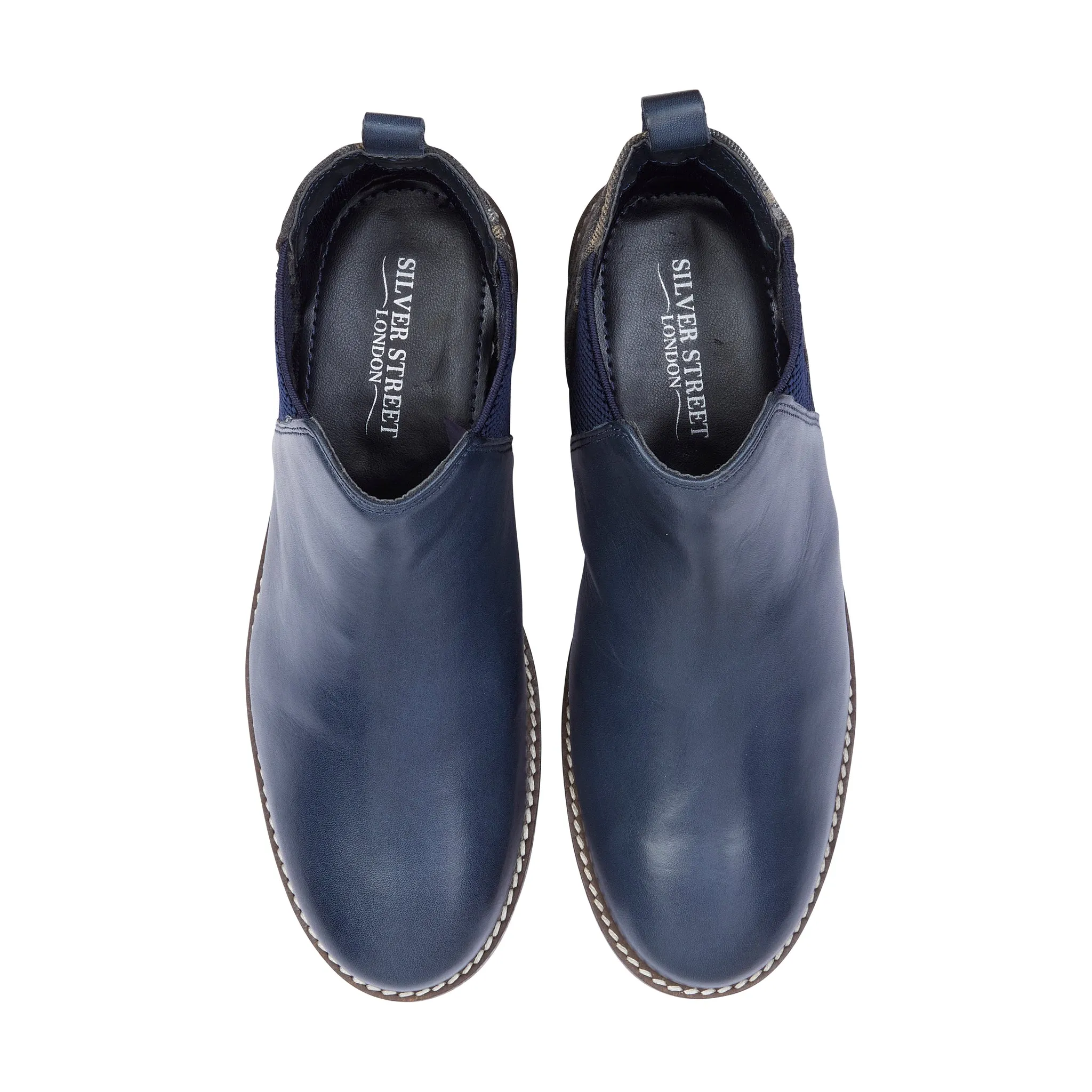 Juliet Leather Chelsea Boots - Blue Jeffrey Campbell Rain-storm Chelsea Boots