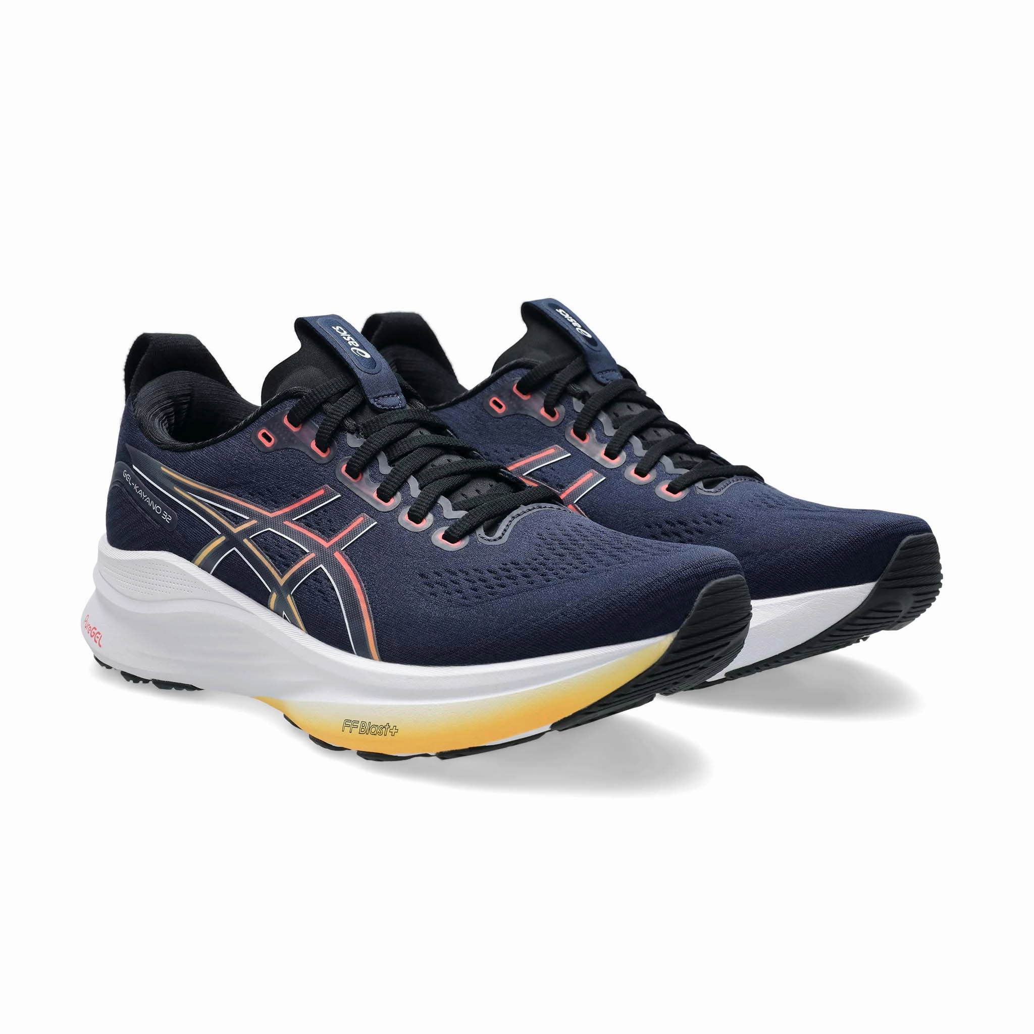 ASICS | Men's Gel-Kayano 32 Running Shoes - Midnight/Black Asics Shoes Novablast 3