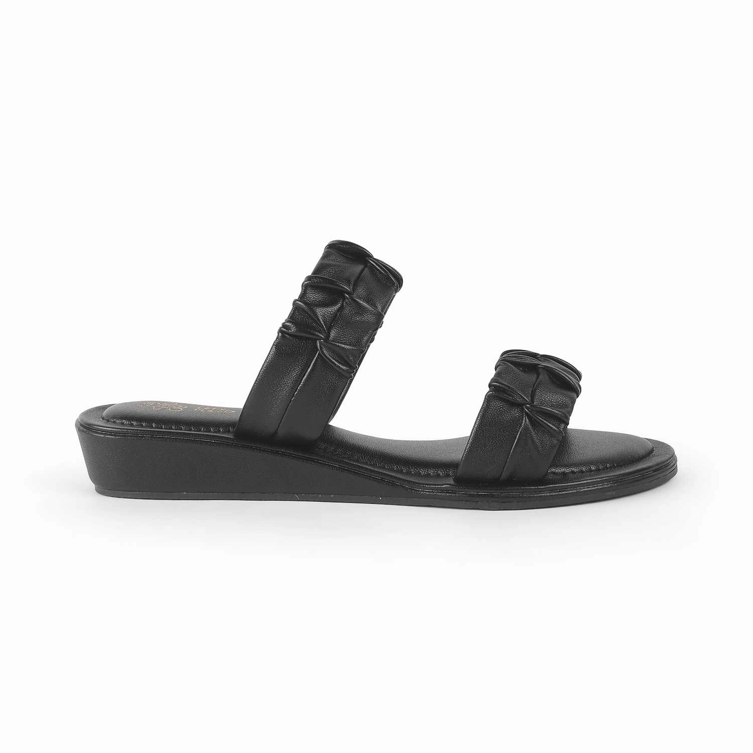 Tresmode Belo Black Women's Casual Small Wedge Sandals Sandals Thomas Islands
