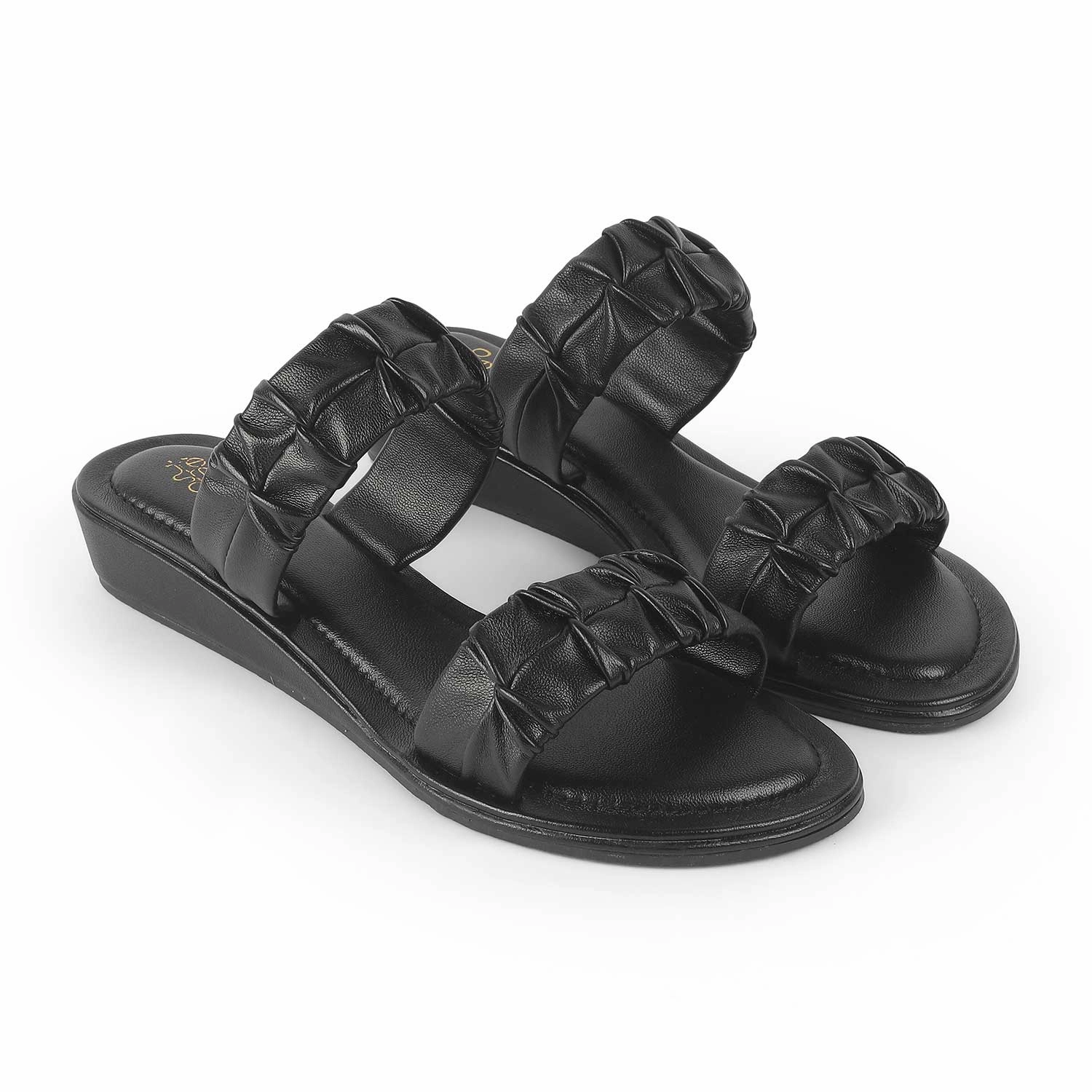 Munro Sandals Tresmode Belo Black Women's Casual Small Wedge Sandals