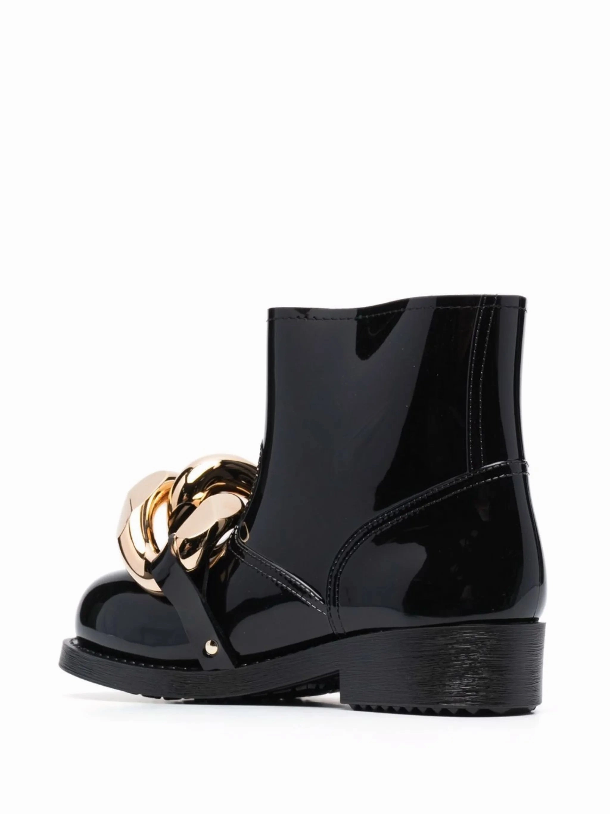 chain-embellished ankle boots Suede Low Heeled Ankle Boots