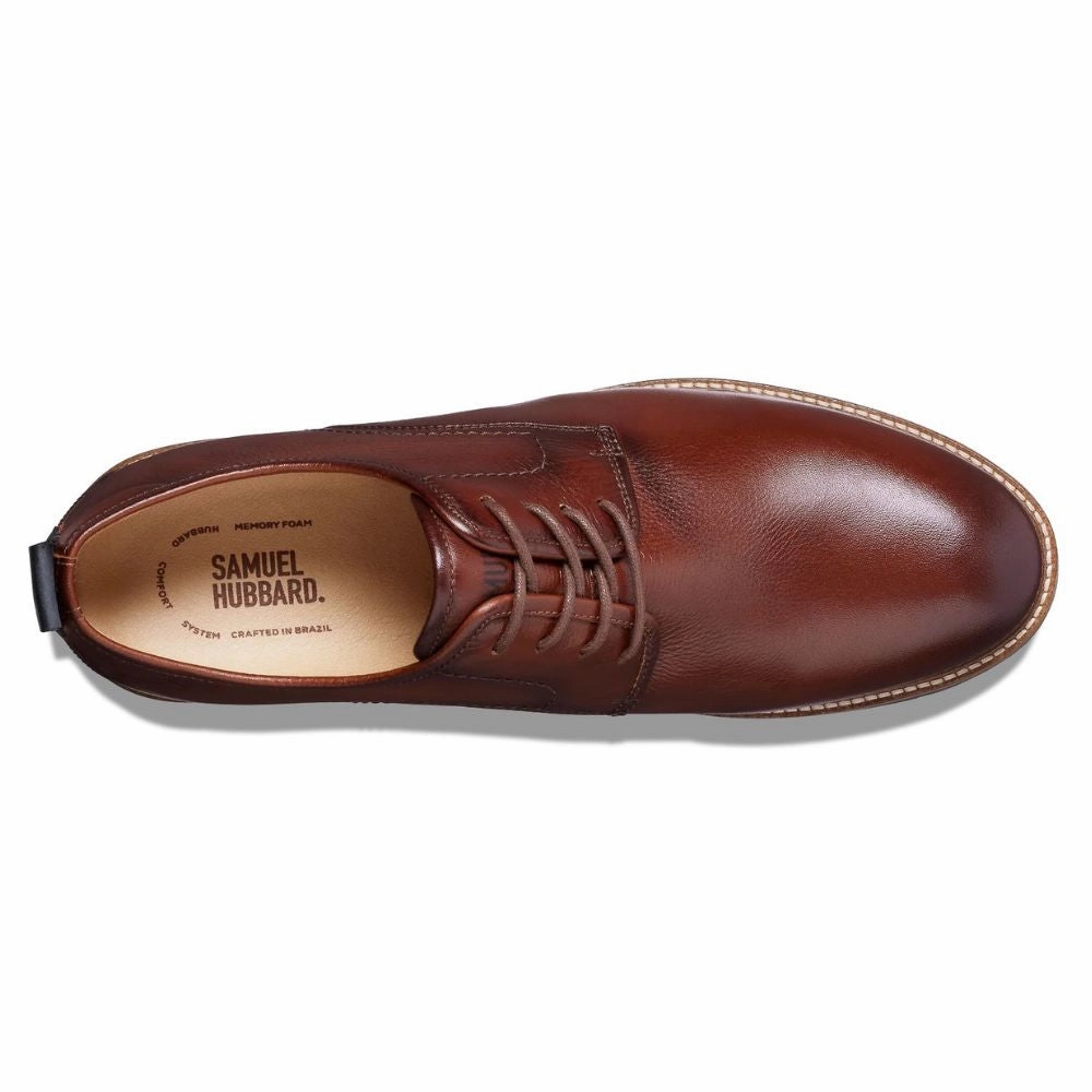 Samuel Hubbard Featherlight Founder Brown Leather Oxford (Men's) Lace Up Platform Oxfords