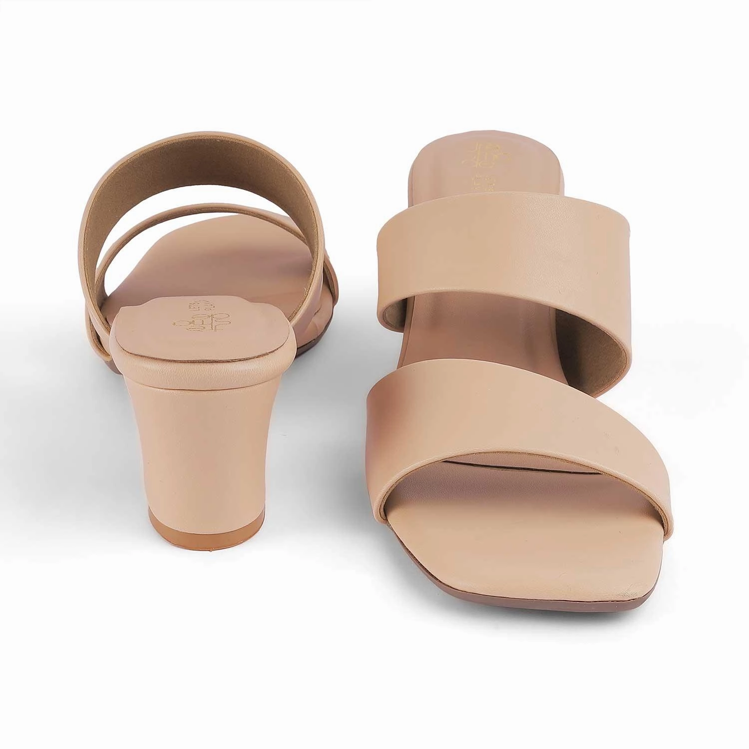 Tresmode Dejvice Beige Women's Casual Block Heel Sandals Heel Sandals Heels