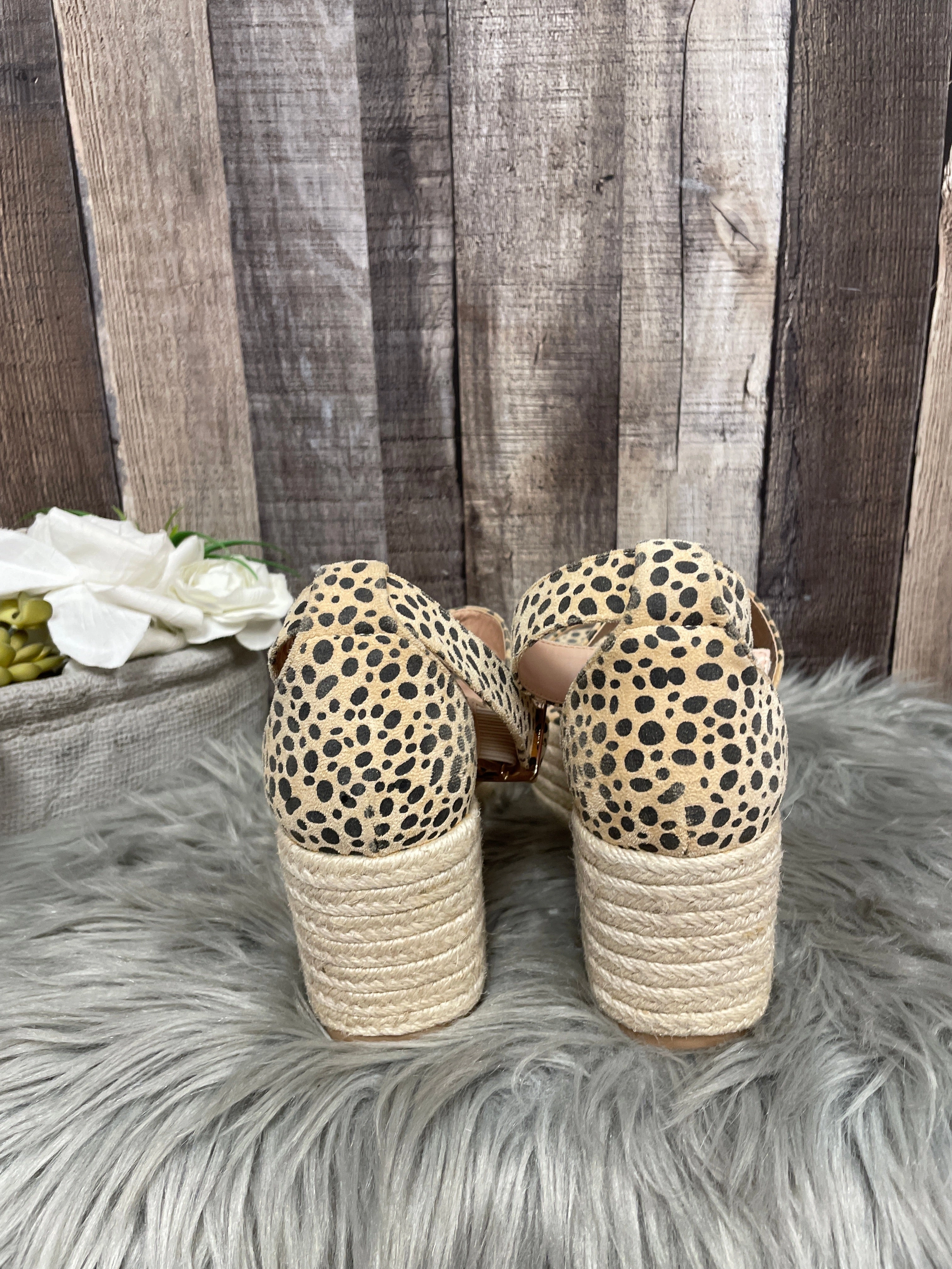 Animal Print Sandals Heels Platform Cmf, Size 8.5 Yoga Pants And High Heels