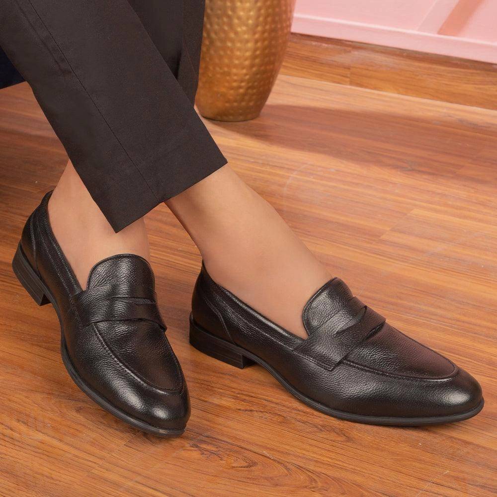Loafers Van The Paris Black Men's Leather Penny Loafers Tresmode