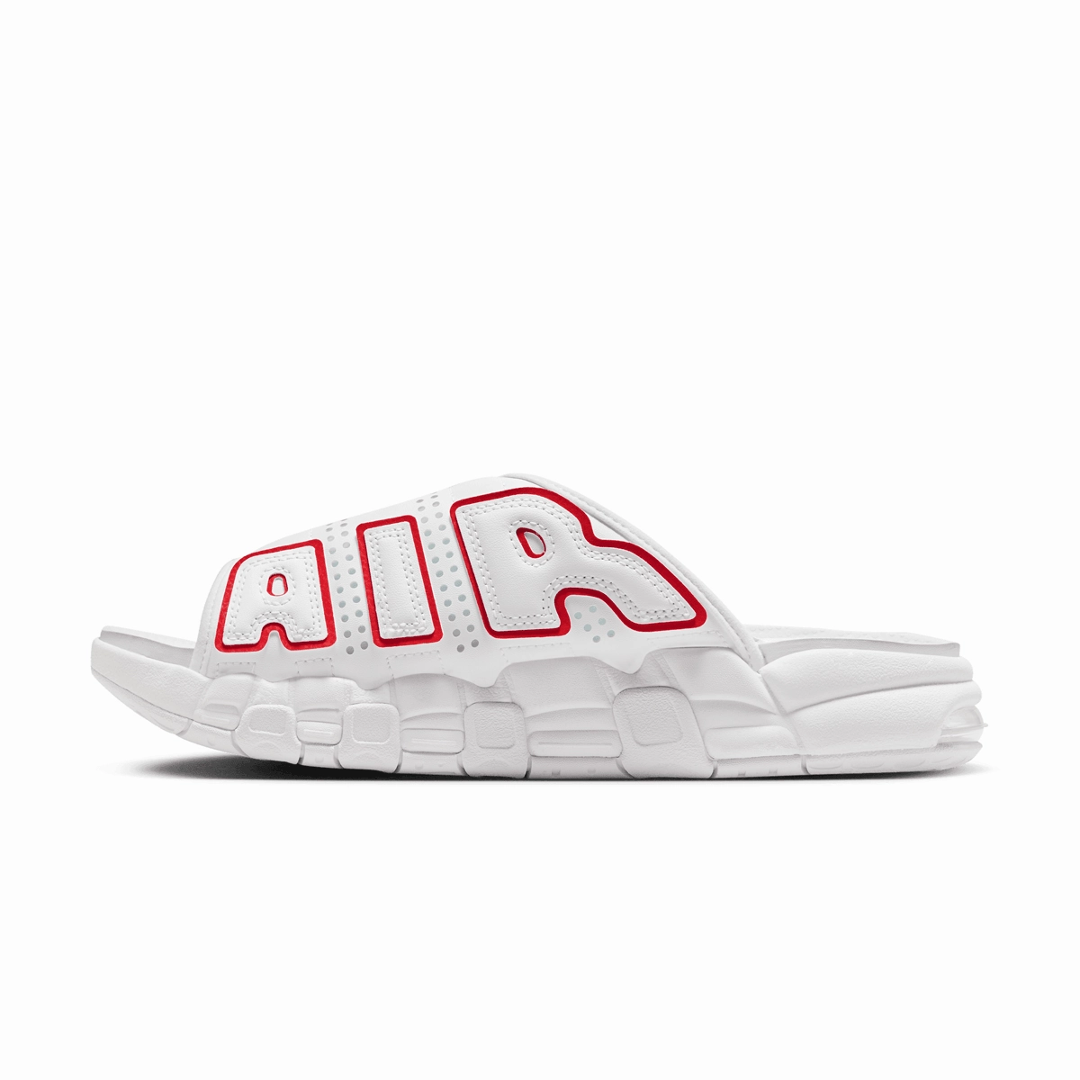Outdoor Ballet Slippers Air More Uptempo Slide 'White Red'