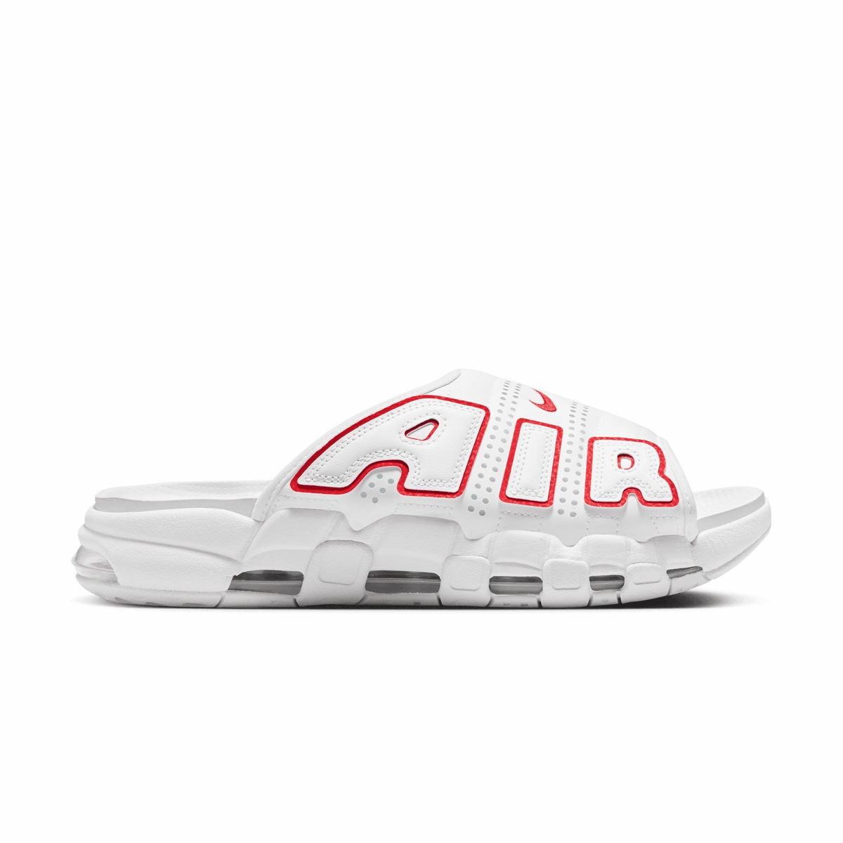 Air More Uptempo Slide 'White Red' Ballet Flat Slippers