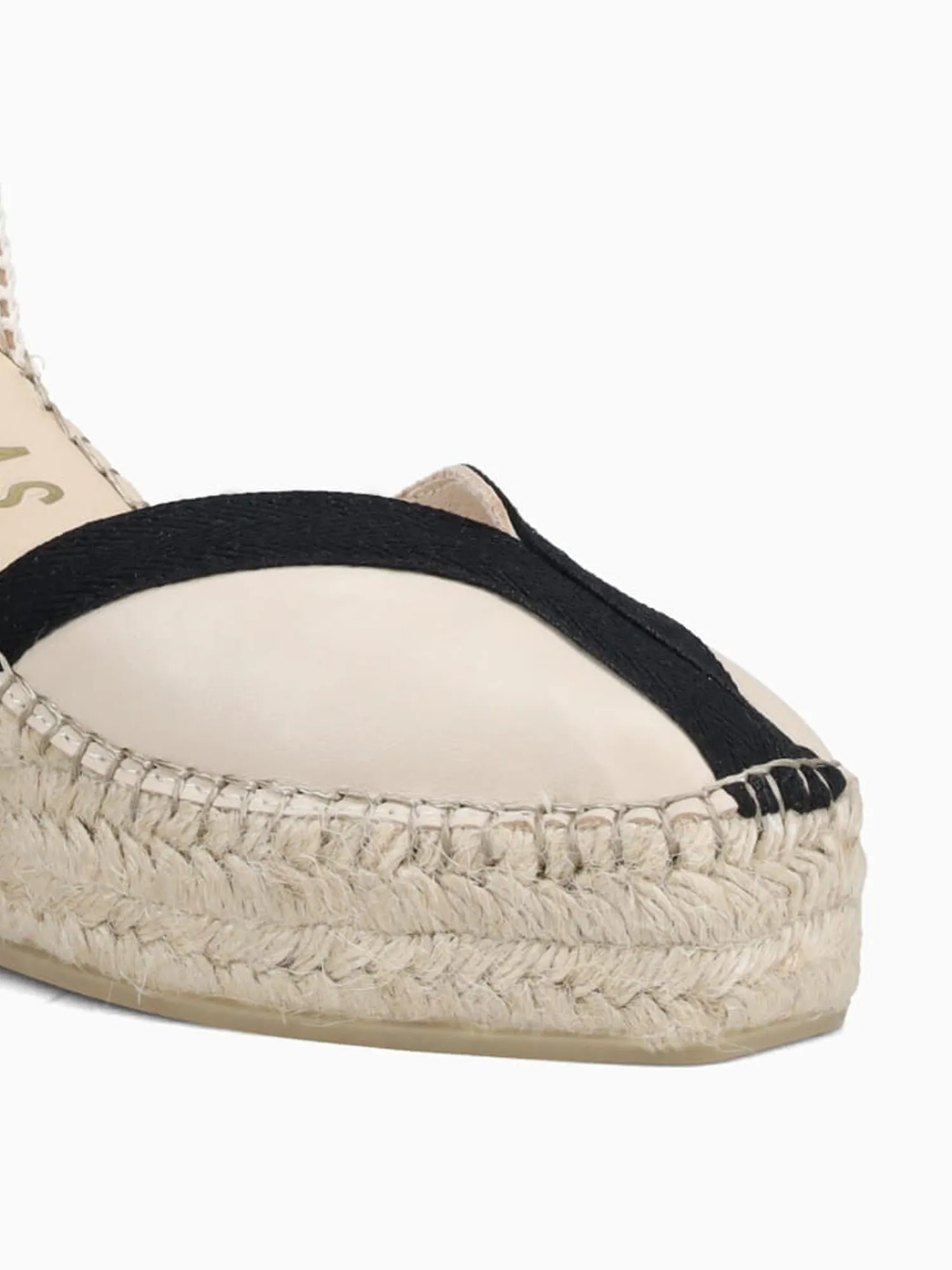 Esprit Espadrilles 270940 Crema Negro ruan piel