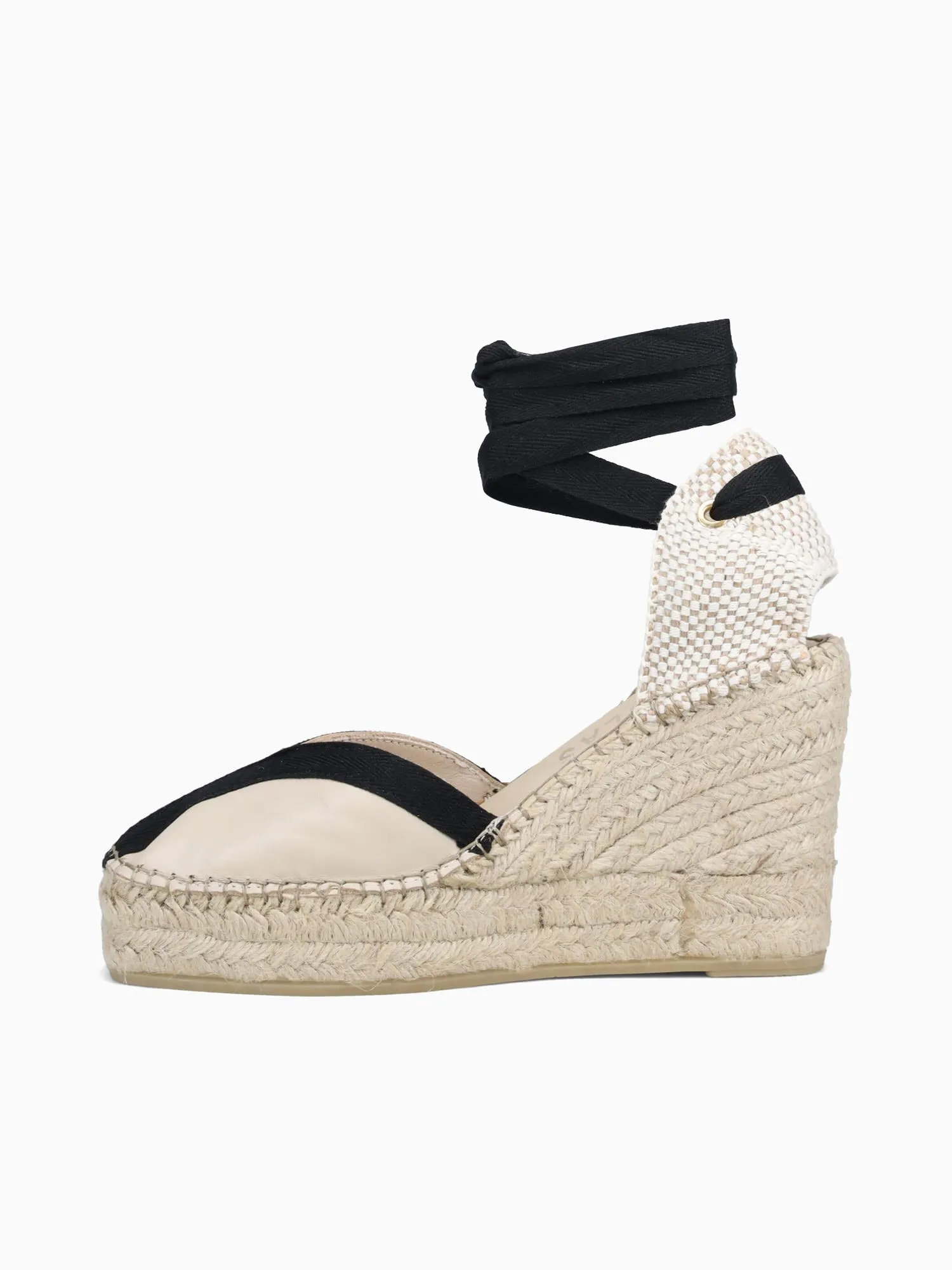 Espadrilles Silber 270940 Crema Negro ruan piel