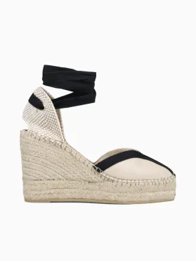 270940 Crema Negro ruan piel Sophia Webster Espadrille