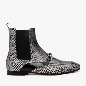 Chelsea Boots Blundstone The Milano Black & White Leather Chelsea Dress Men Boot Final Sale!