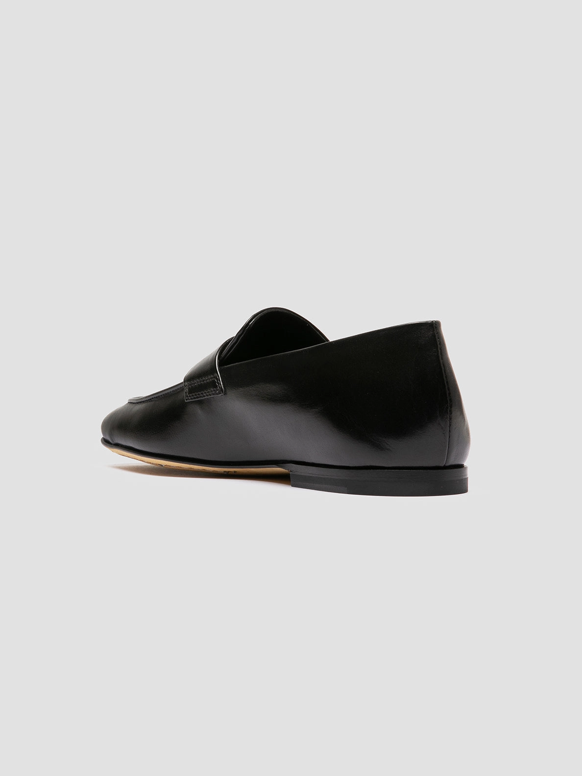 Shoes Leather Loafers AIRTO 001 - Black Leather Penny Loafers