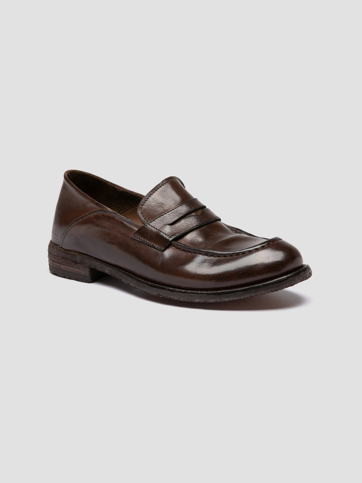 LEXIKON 140 - Dark Brown Leather Penny Loafers Oxblood Loafers