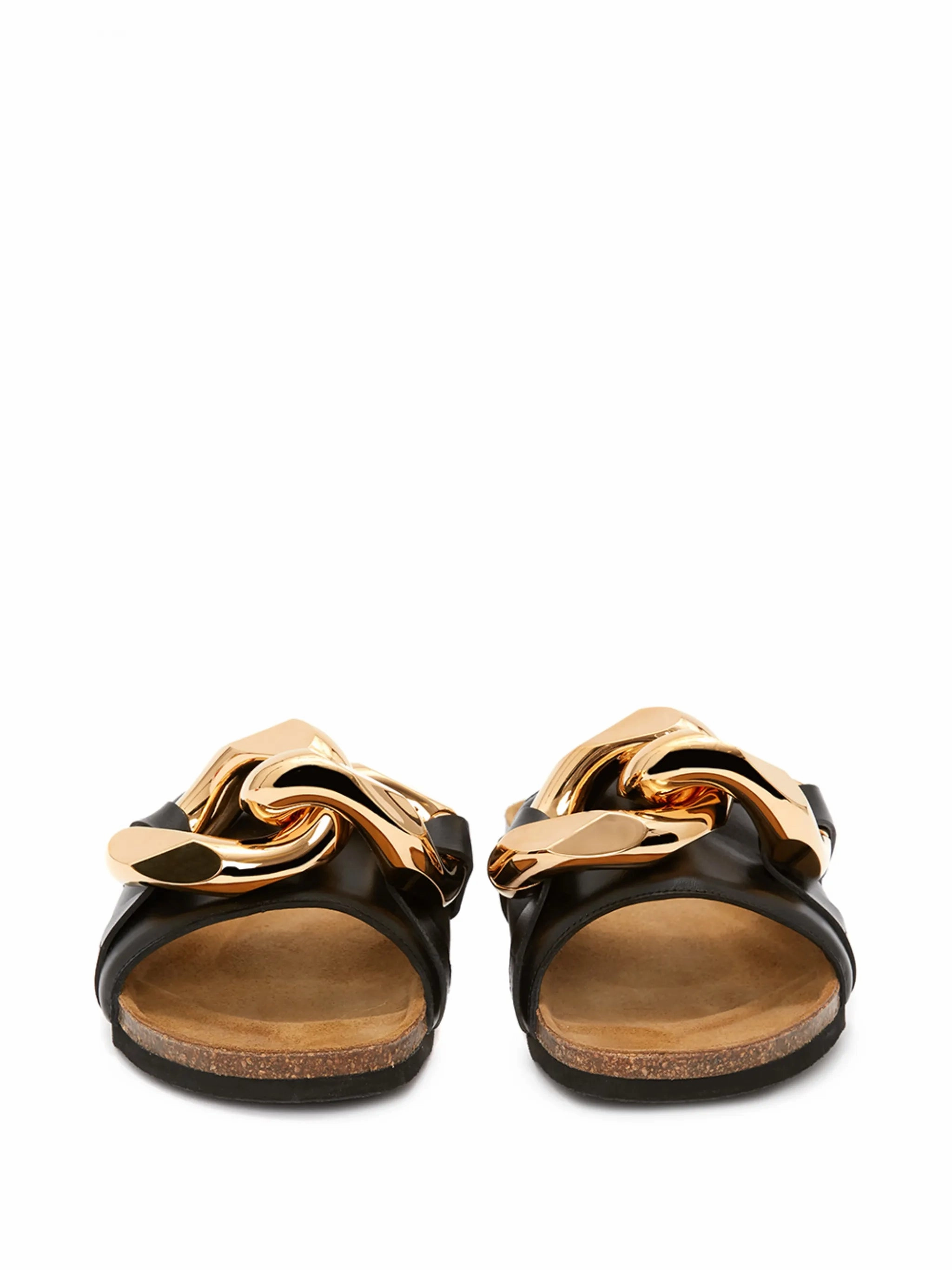 chain-detail leather slides Uzzy Slippers