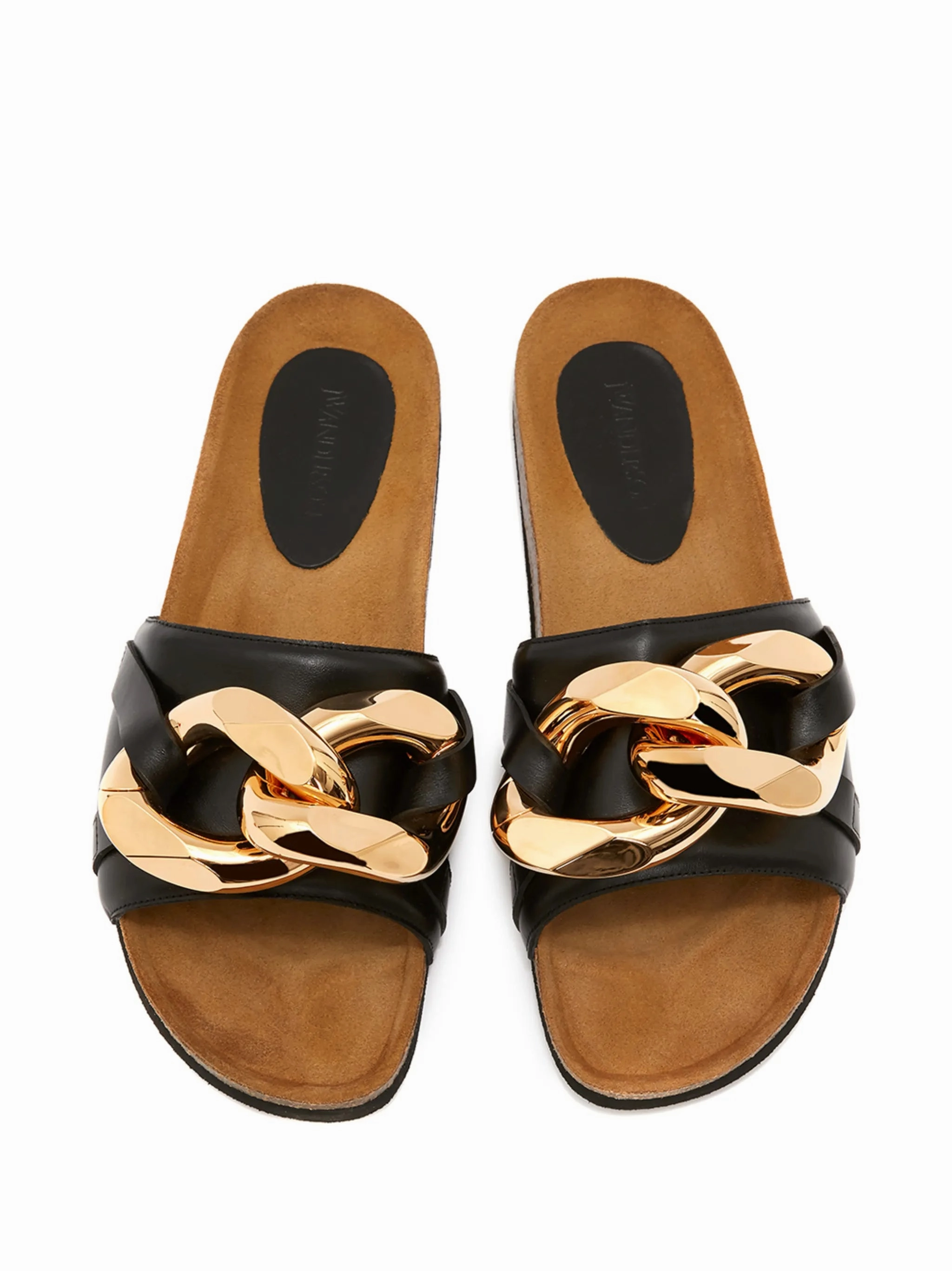 Ballerina Slippers Pictures chain-detail leather slides