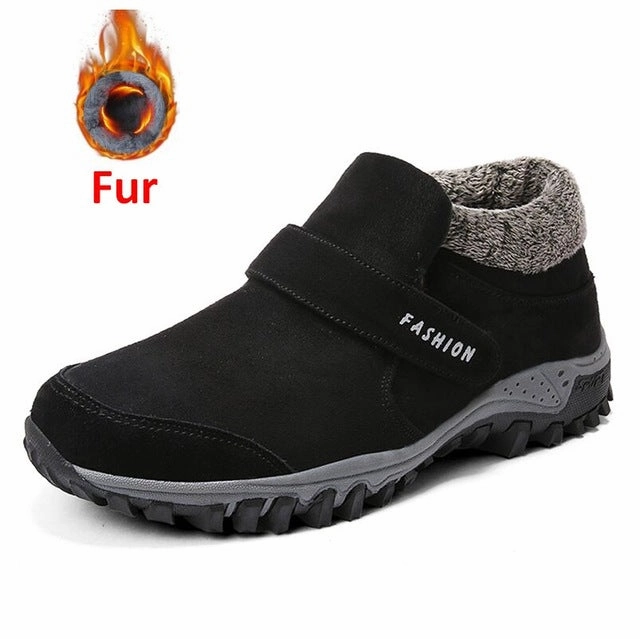 ZUNYU New Men Boots Winter With Plush Warm Snow Boots Casual Men Winter Boots Work Shoes Men Footwear Fashion Ankle Boots 39-46 Skinny Jeans To Wear With Ankle Boots
