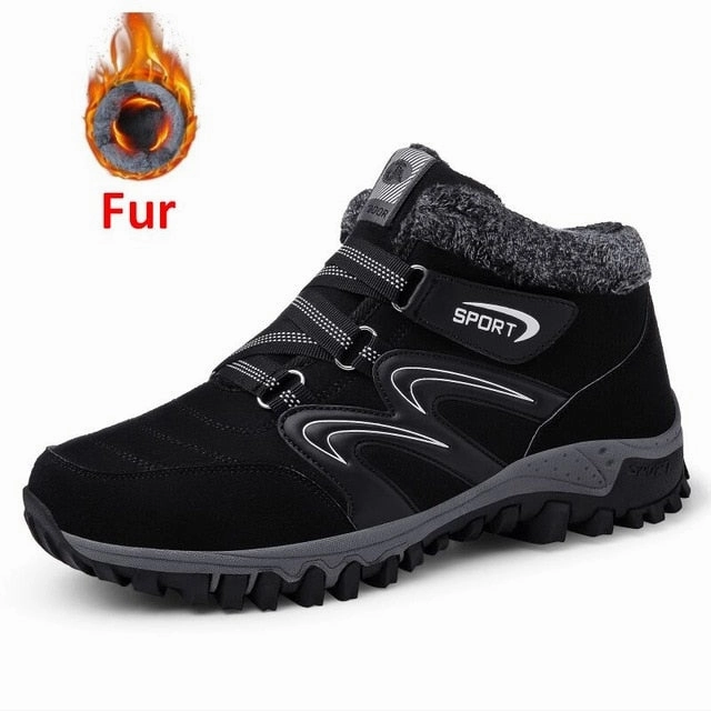 Ankle Boots With Chunky Heels ZUNYU New Men Boots Winter With Plush Warm Snow Boots Casual Men Winter Boots Work Shoes Men Footwear Fashion Ankle Boots 39-46