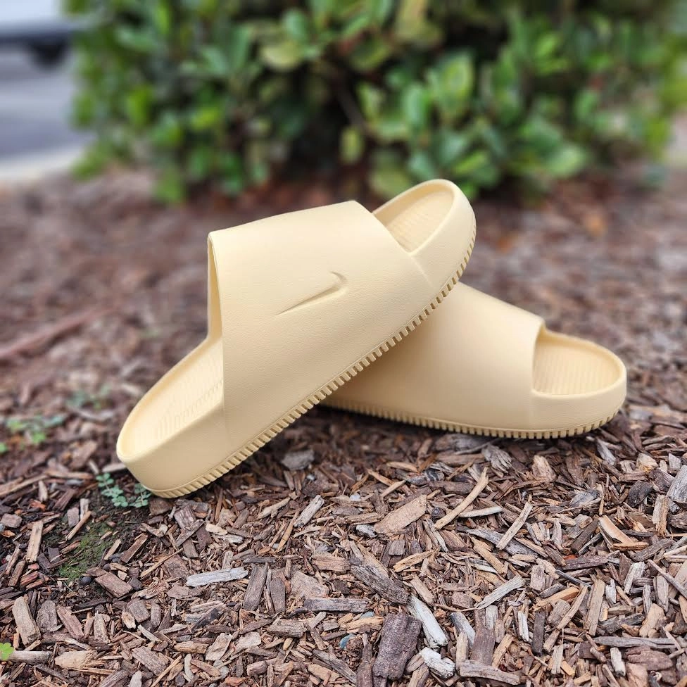 Suede Slide Sandals Nike Calm Slides sesame