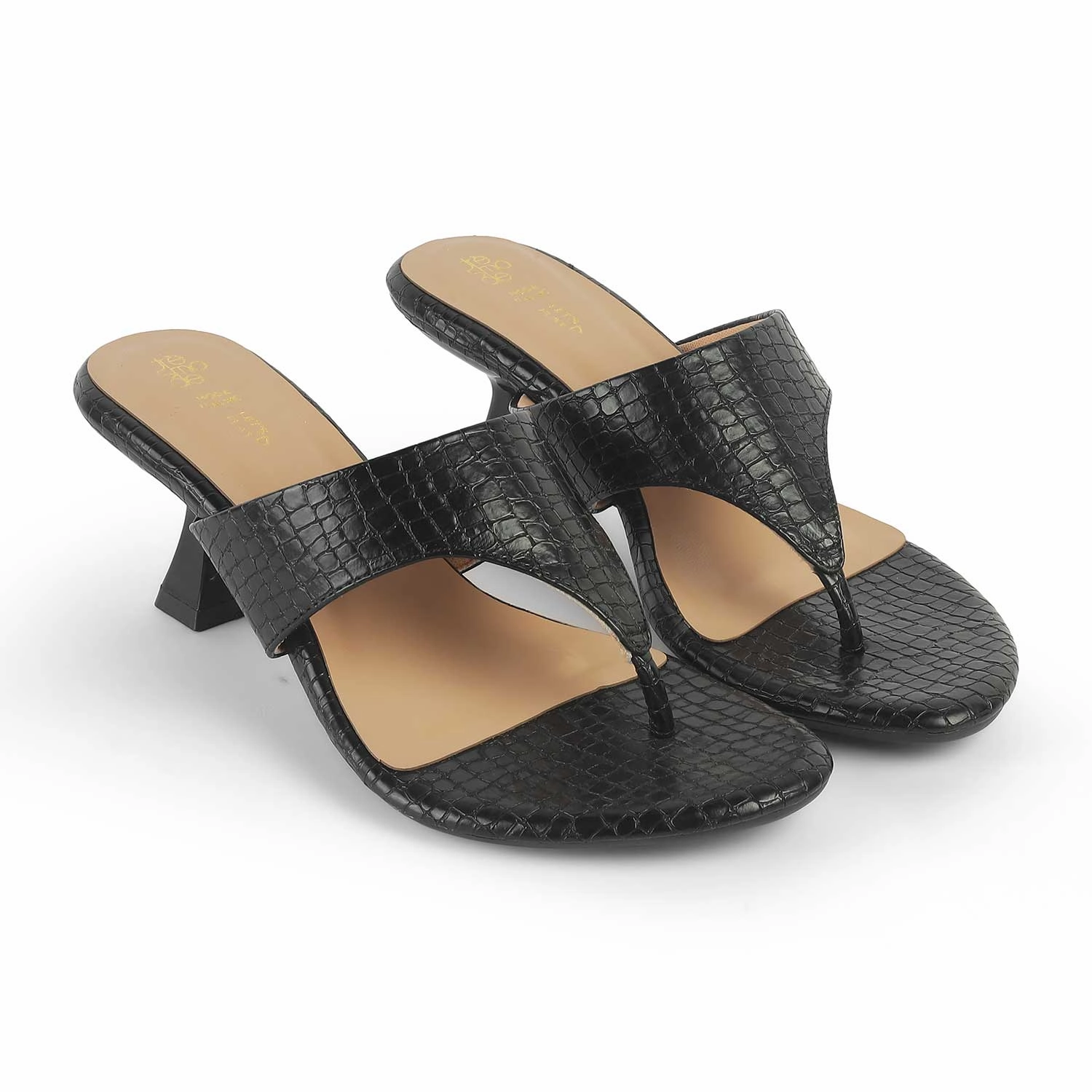 Tresmode Helene Black Women's Dress Heel Sandals Sandals For Summer