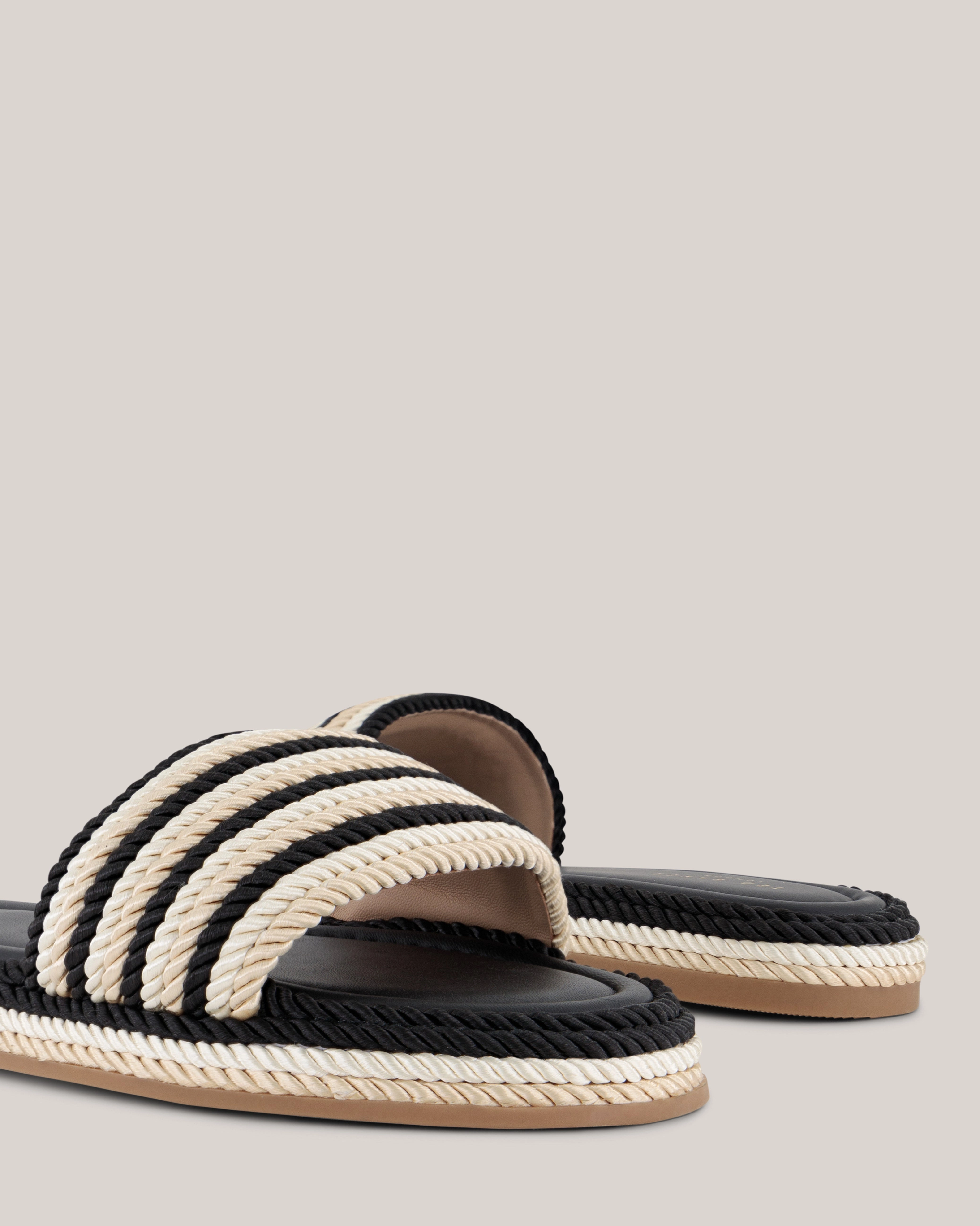 Summer Penny Loafers Portea Flat Espadrille Sandal Black