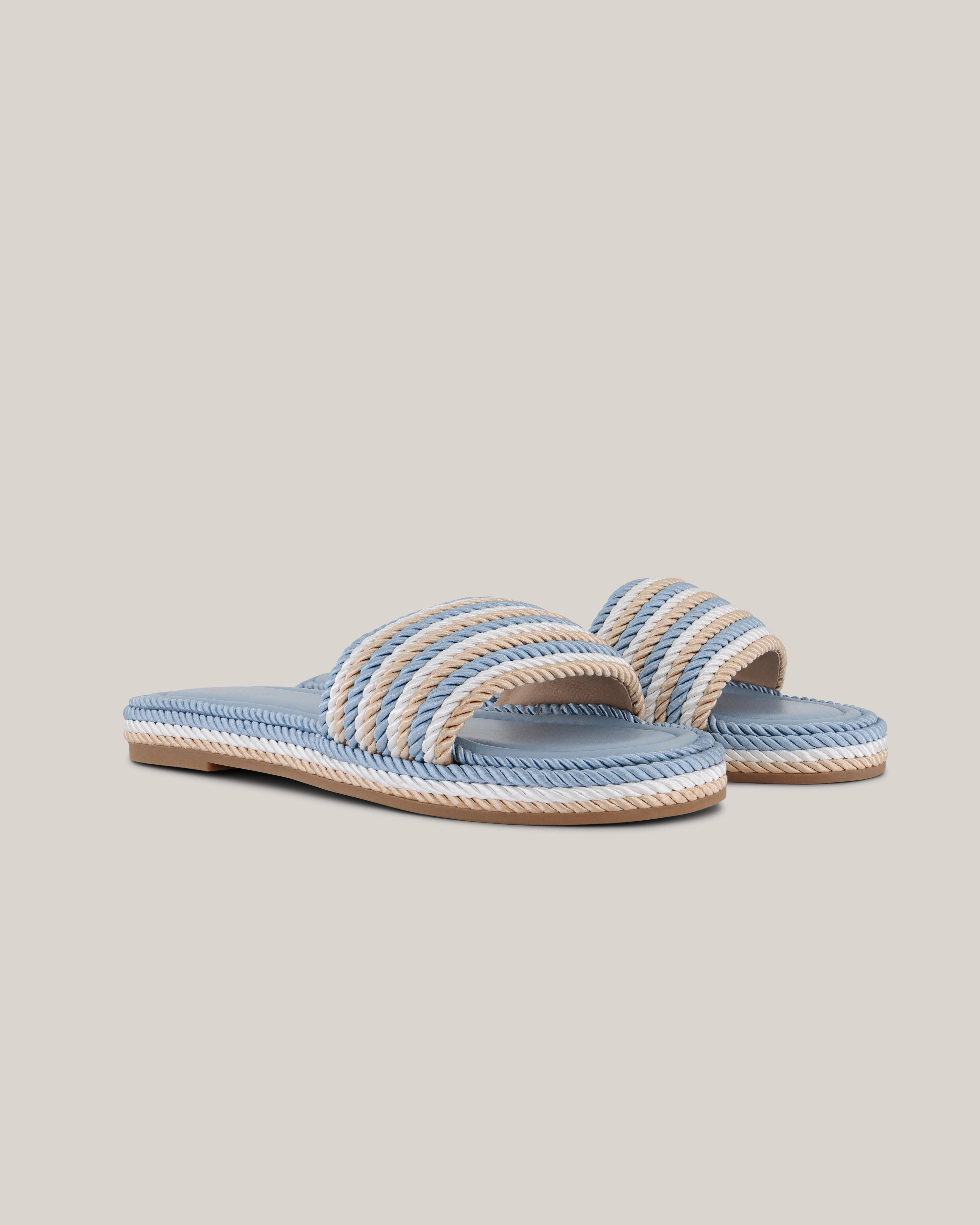 Portea Flat Espadrille Sandal Blue Bread Loafers