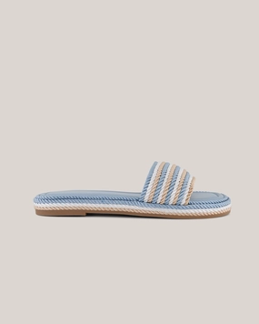 Loafers With Design Portea Flat Espadrille Sandal Blue