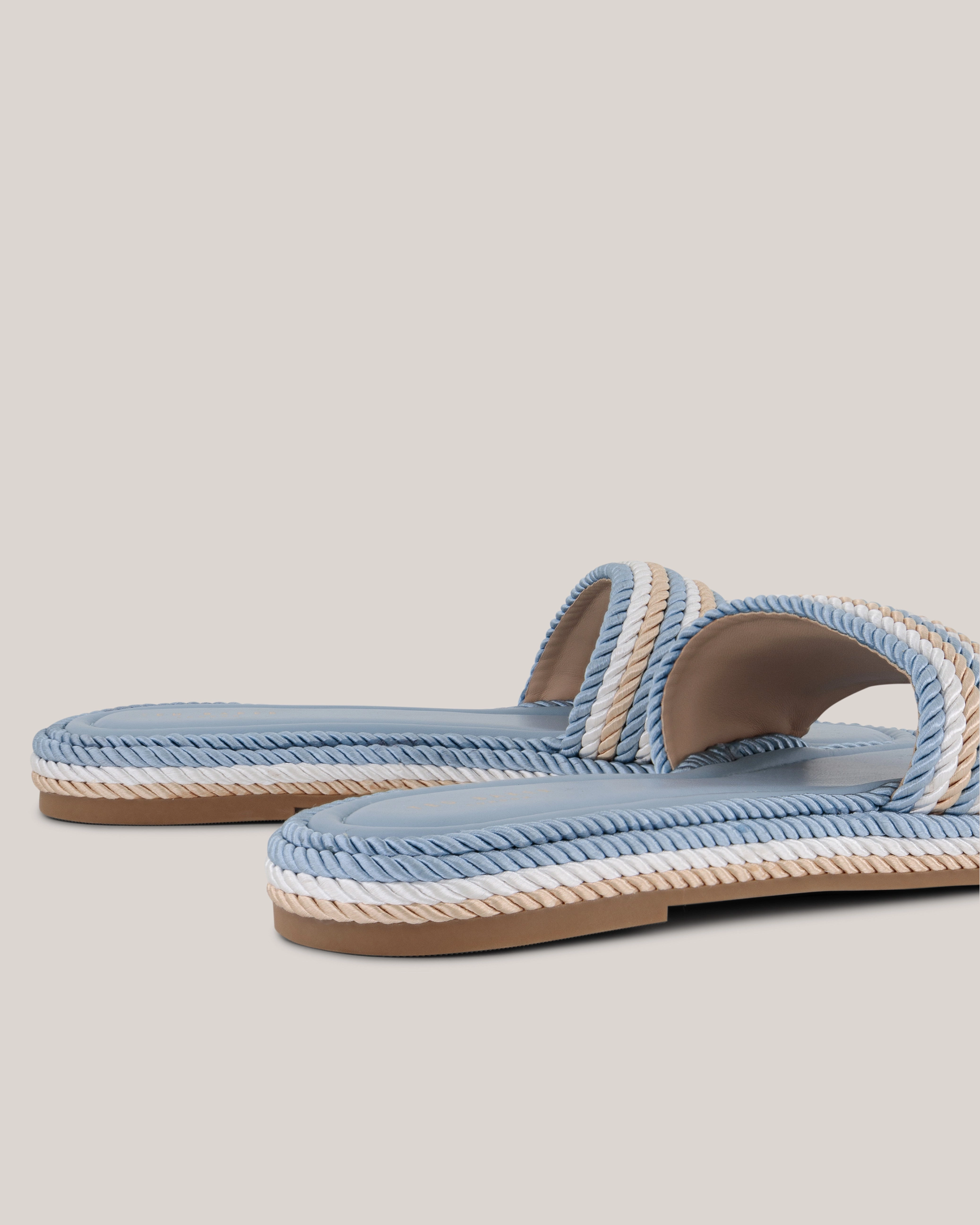 Portea Flat Espadrille Sandal Blue Horsebit Loafers With Suit