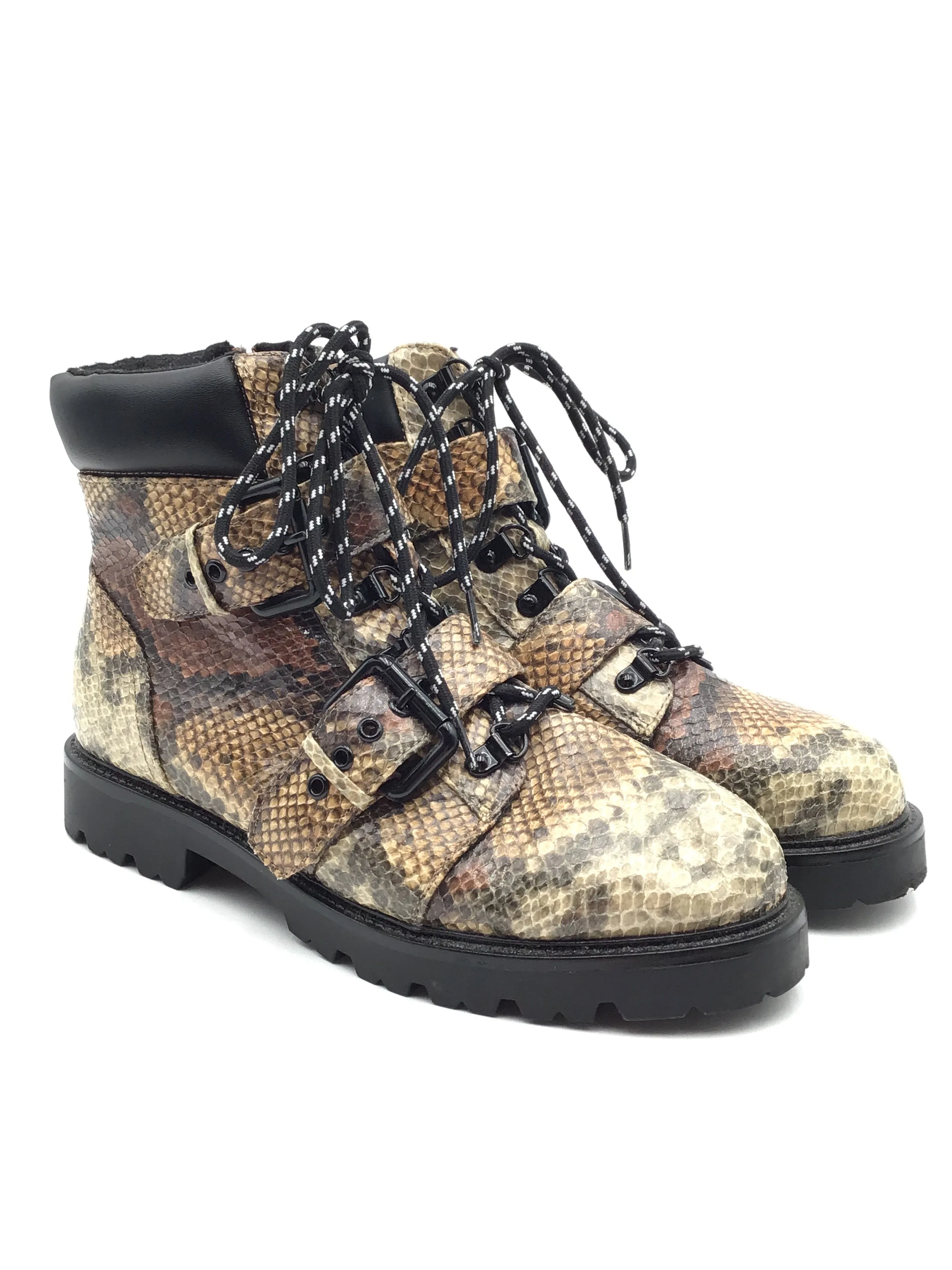 Boots Combat By Asos In Animal Print, Size: 7 Wellco Rat Mojave Combat Boots