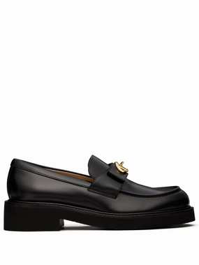 Adrian Stitch Ambassador Leather Loafers 40mm Rockstud caged pumps