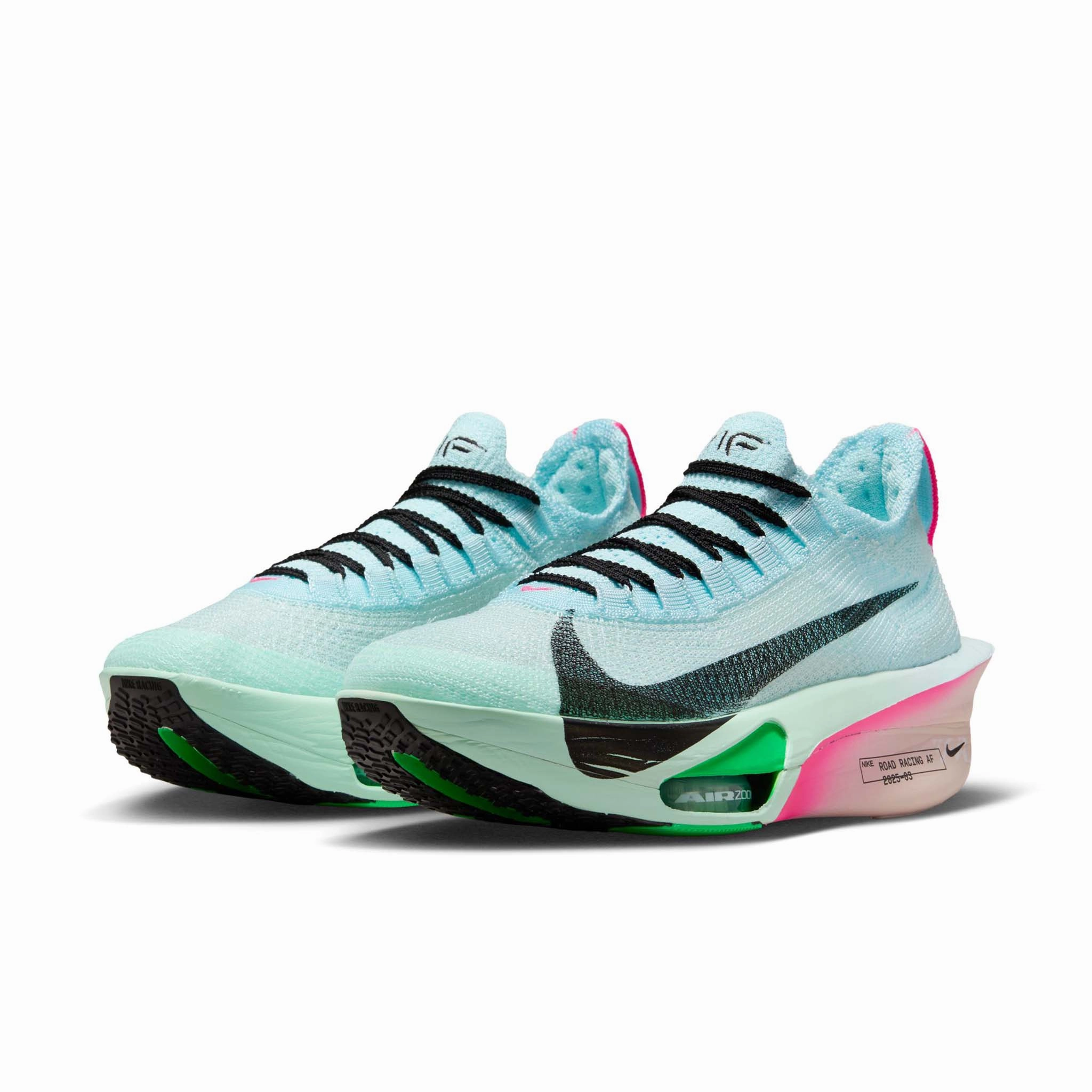 Nike | Women's Alphafly 3 Road Racing Shoes - Glacier Blue/Black-Mint Foam-Green Shock Tatum Nike Shoes