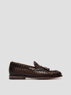 Heart Buckle Loafers OPERA 004 - Dark Brown Leather Tassel Loafers