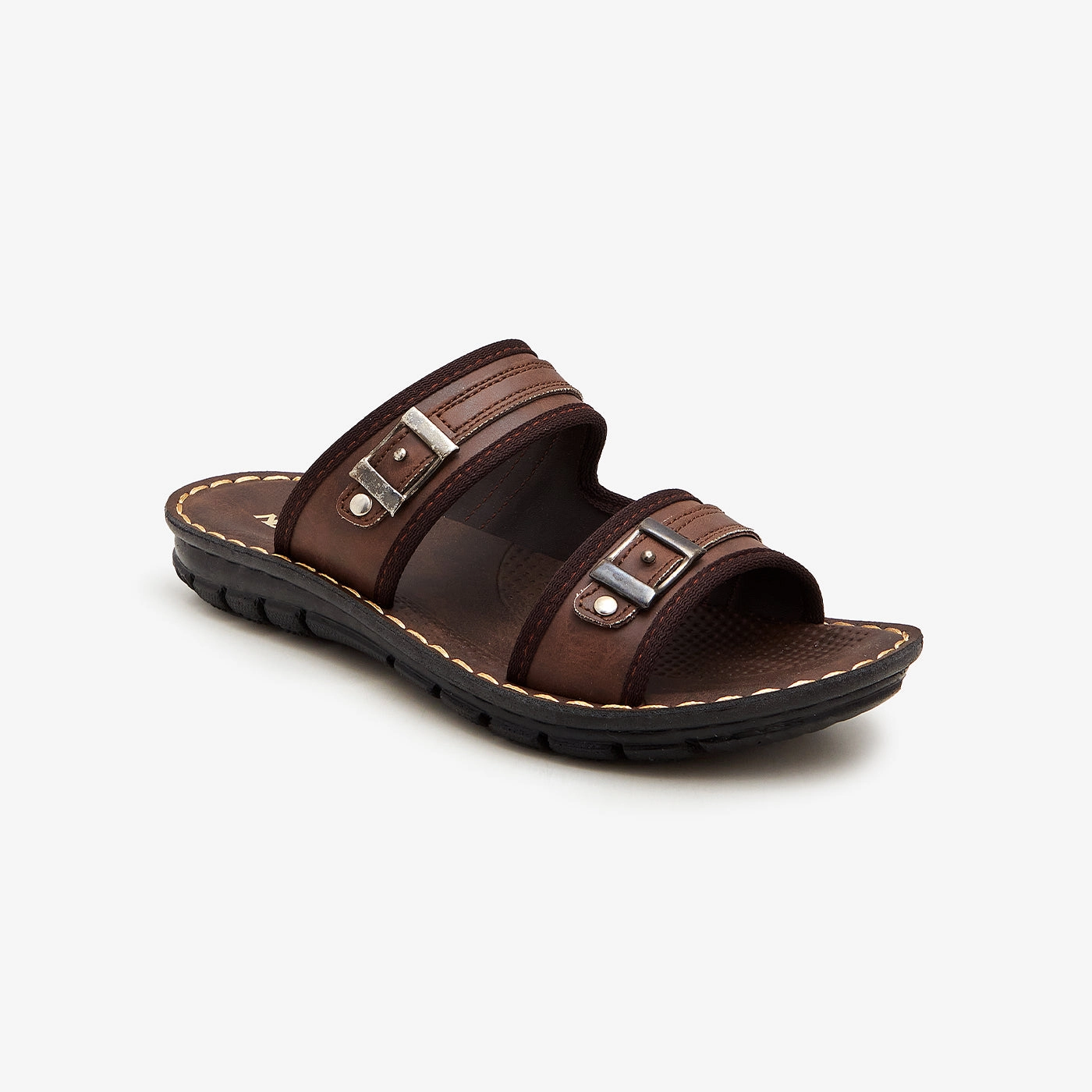 Berk Slippers Men's Double Buckle Chappals