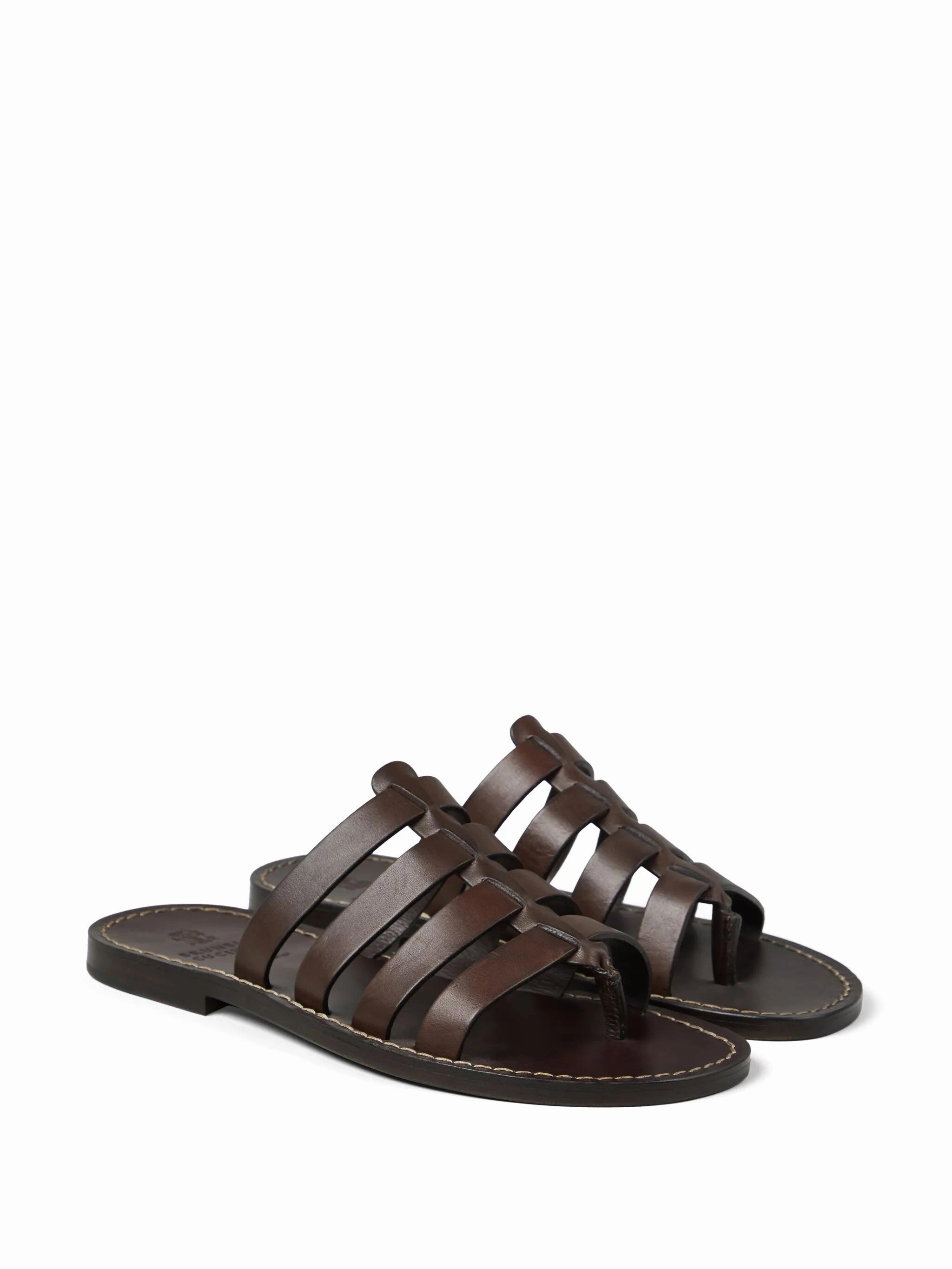 Recovery Slides caged leather sandals