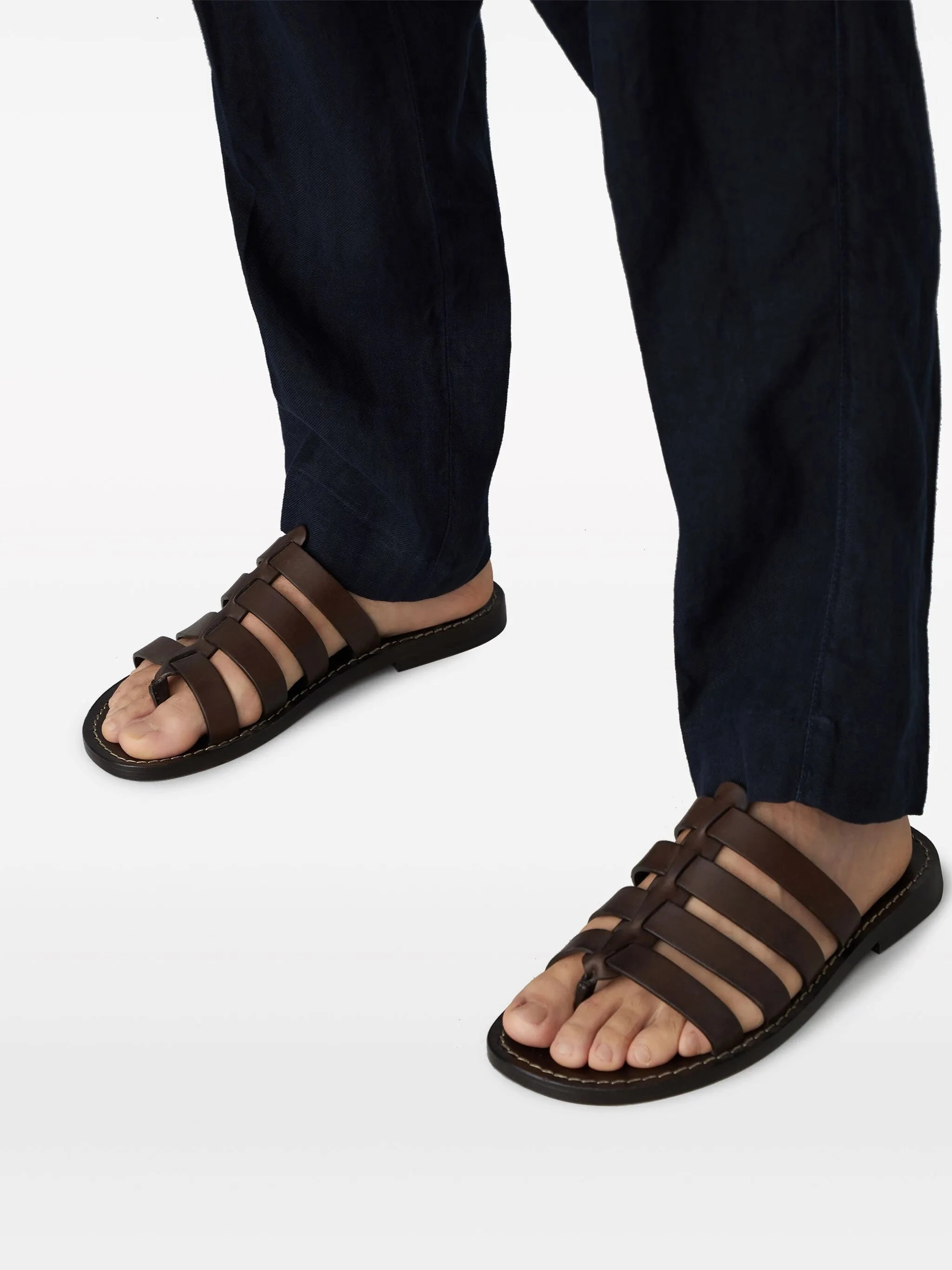 caged leather sandals Slippers At Smithsonian