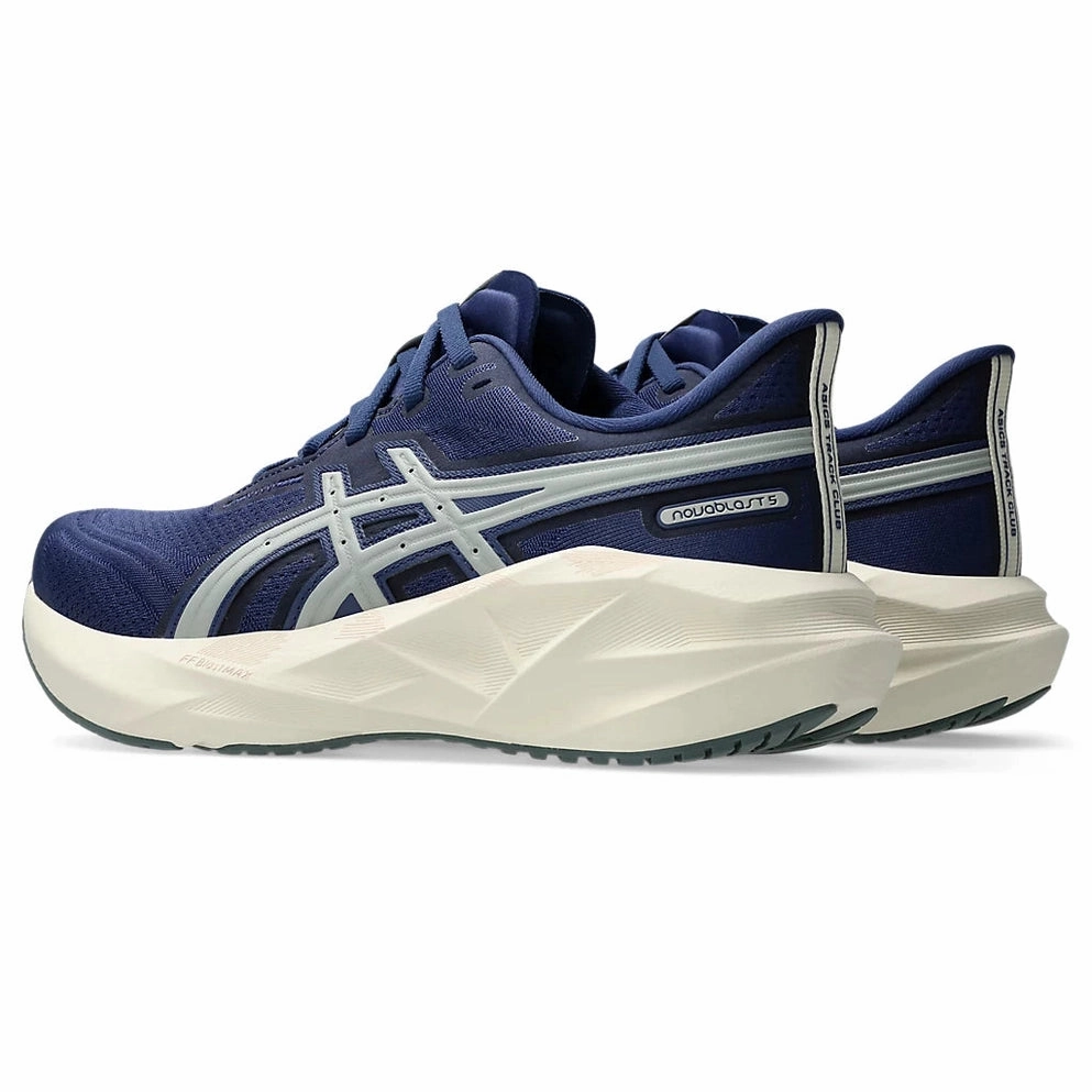 Women's - ASICS Novablast 5 - Gravel/Blue Fade Running Shoes Asics Gel Kayano