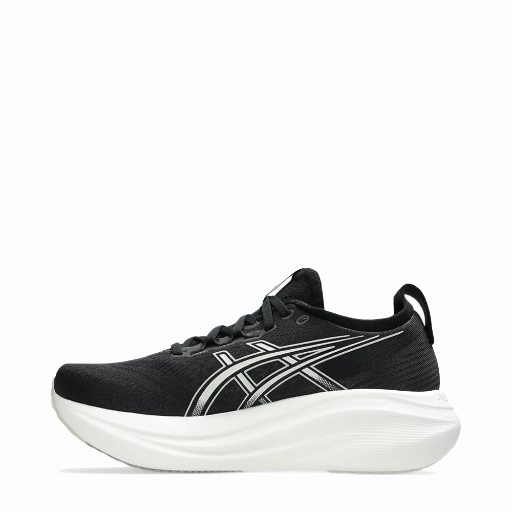 Asics Women's Gel Nimbus 27 Sneaker in Black/Lake Grey