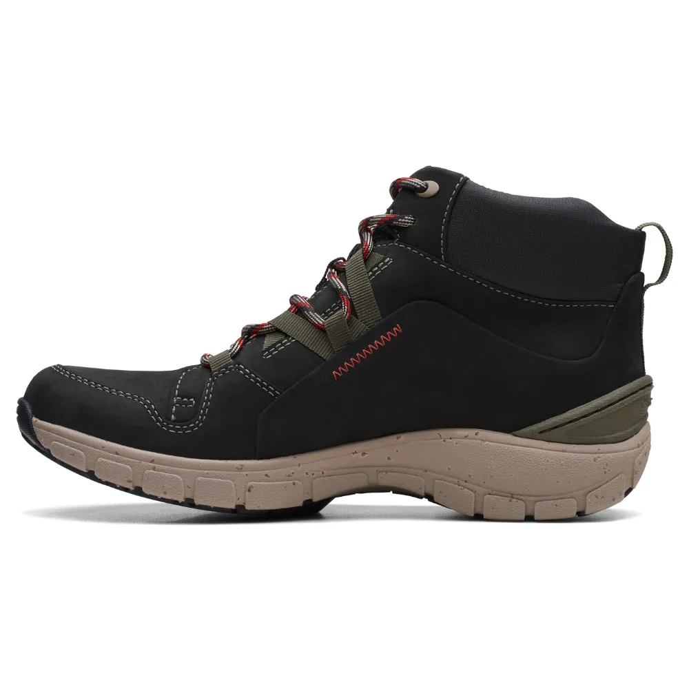 Clarks Wave Summit AP Black Combi Boot (Women's) Wss Hiking Boots