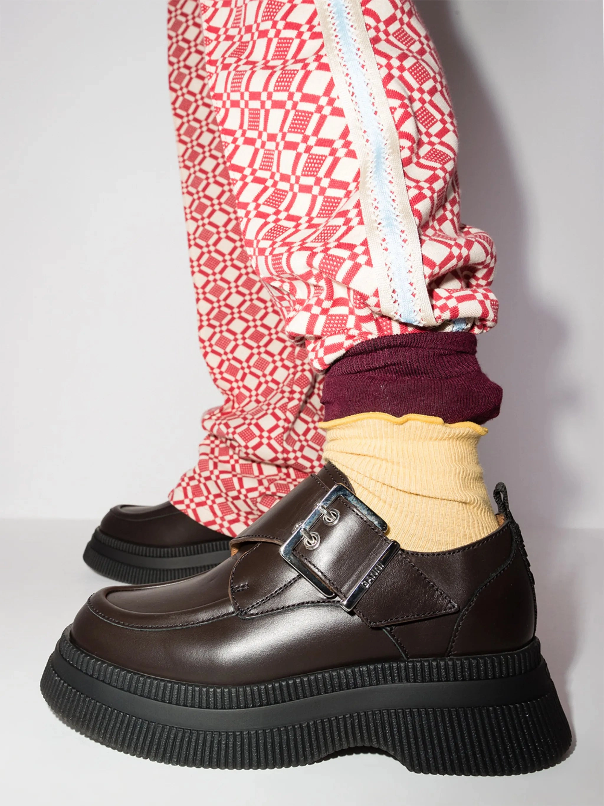 buckled flatform shoes Loafers Slim