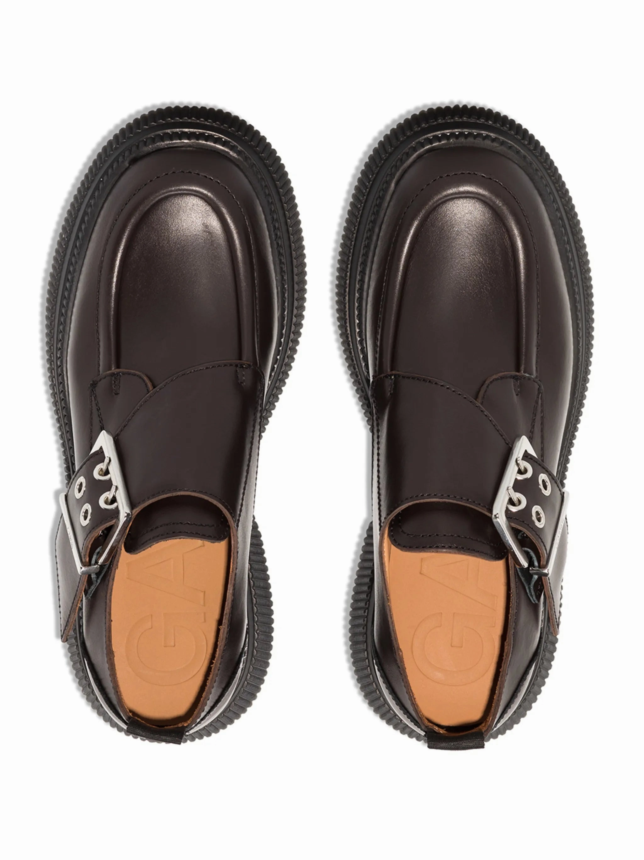 Platform Loafers With Tassels buckled flatform shoes