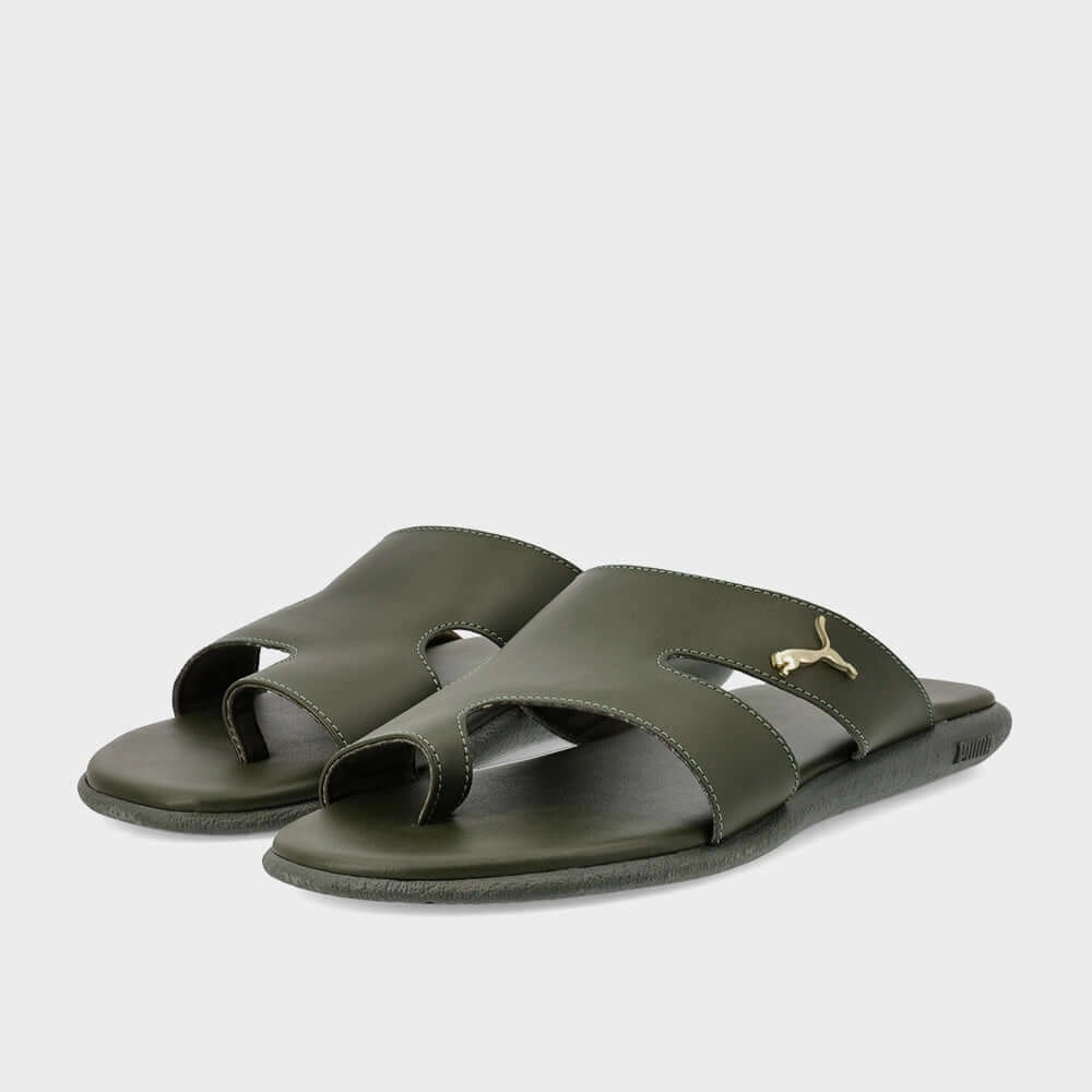 Open Toe Slides Puma Mens Sporty Magnet Slides Olive