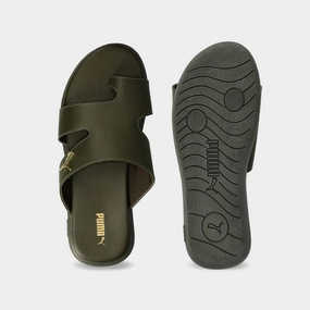 Nintendo Slippers Puma Mens Sporty Magnet Slides Olive
