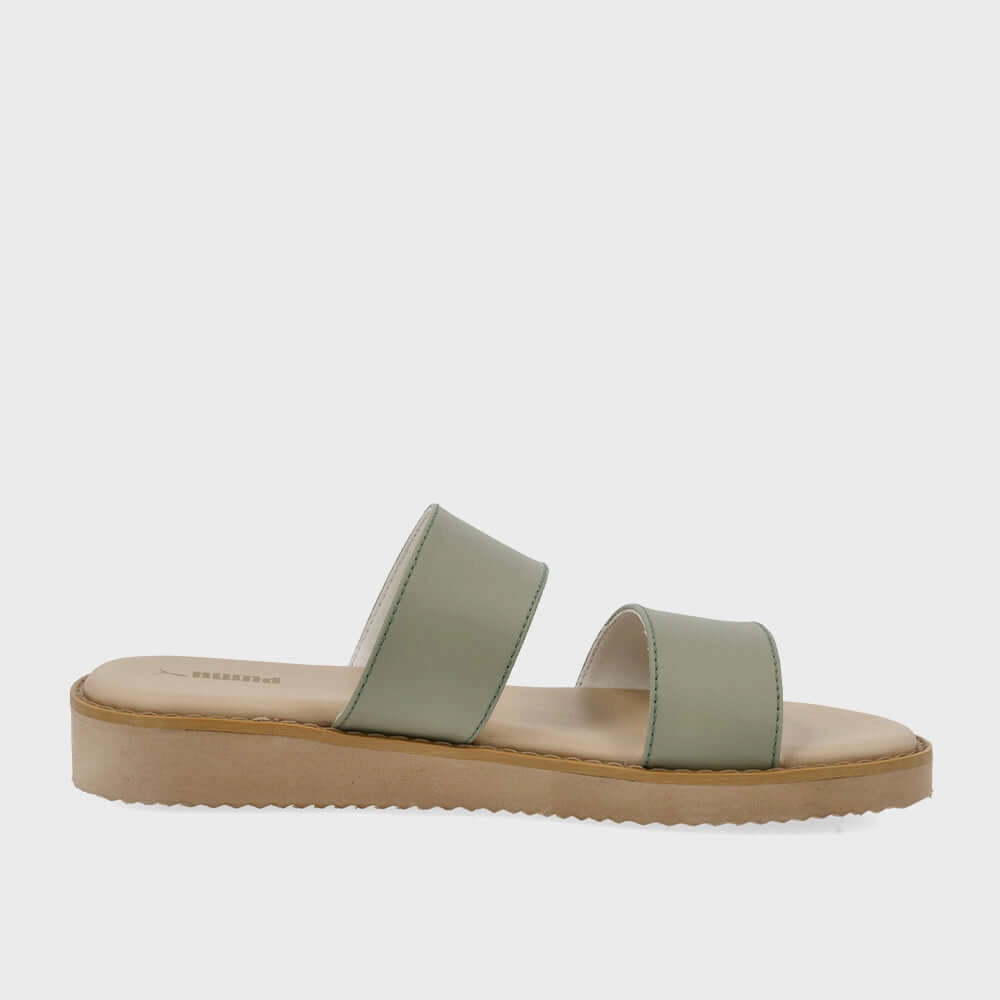 Puma Womens Gracecat Double Strap Sandals Green Vance Slippers