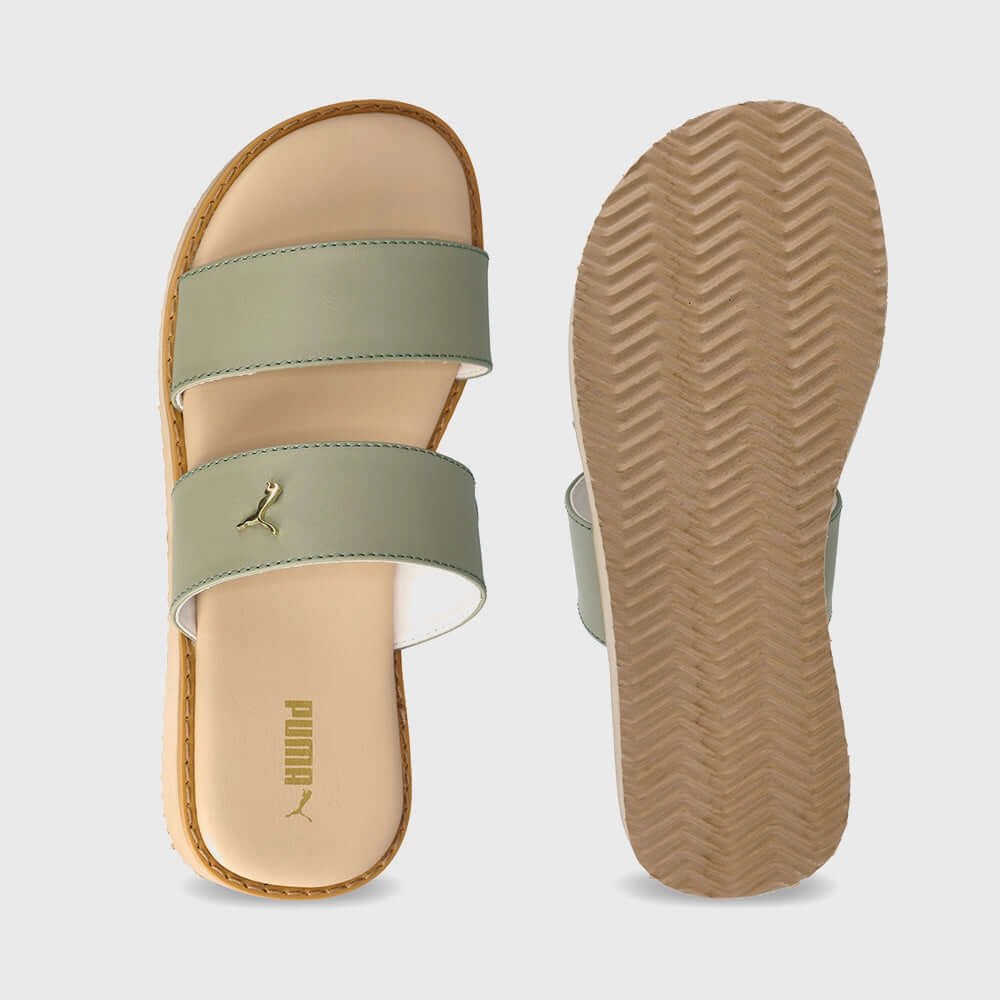 Wing Slippers Puma Womens Gracecat Double Strap Sandals Green