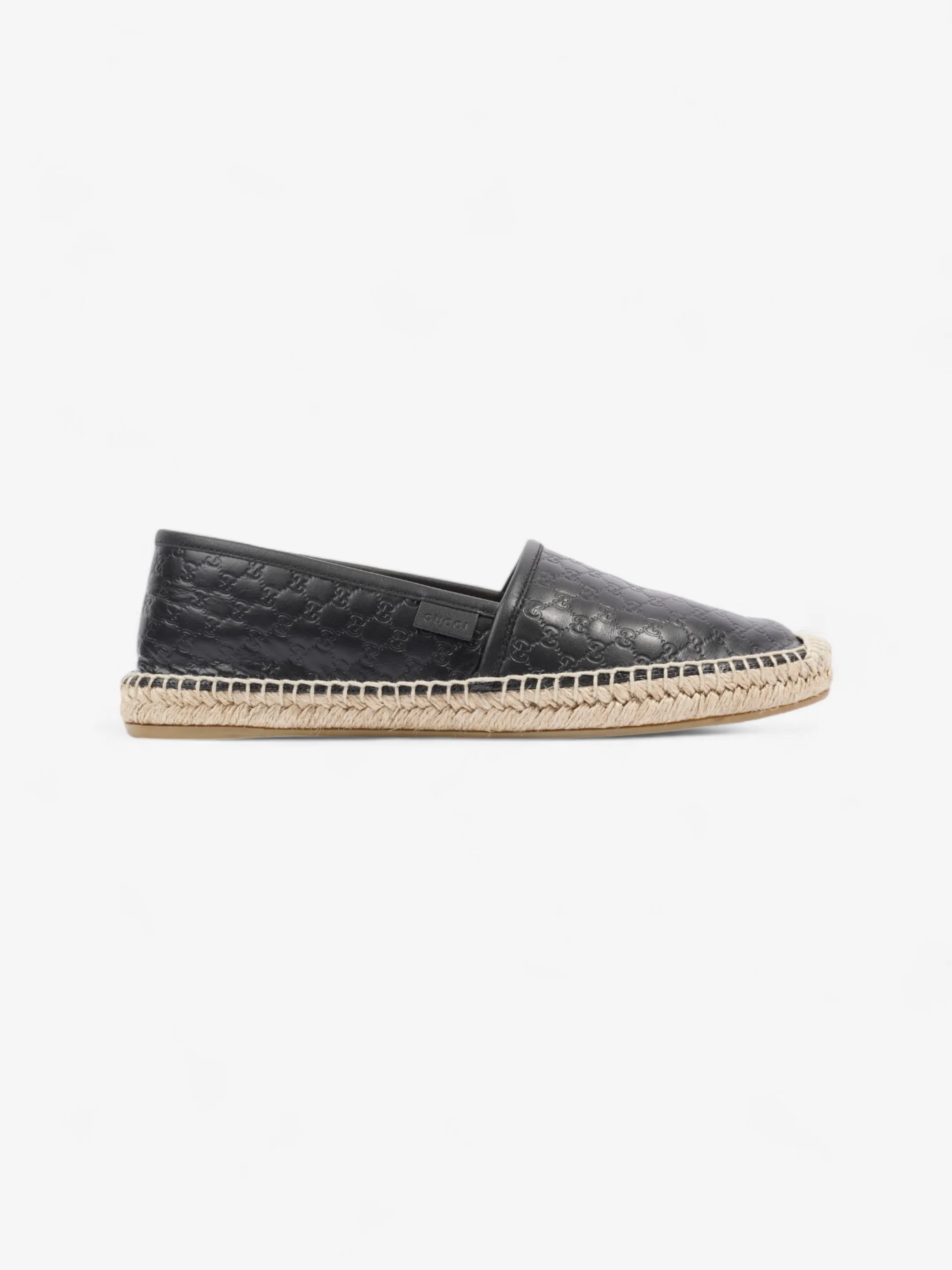 Prada Espadrilles Wedges Gucci GG Espadrille Black Leather EU 39.5 UK 6.5